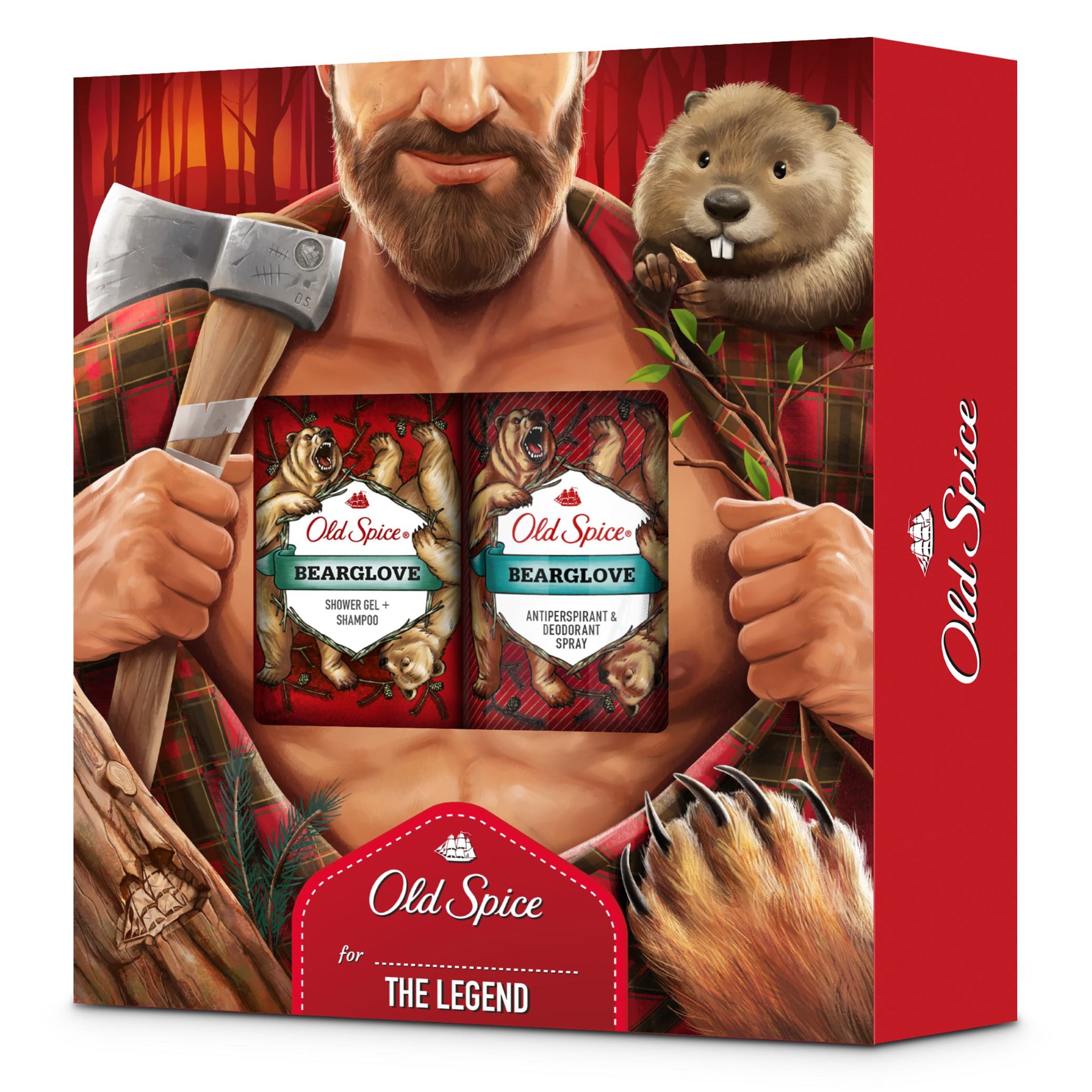 Old Spice Πακέτο Προσφοράς Bearglove Antiperspirant & Deodorant Spray 150ml & Bearglove Shower Gel & Shampoo 150ml