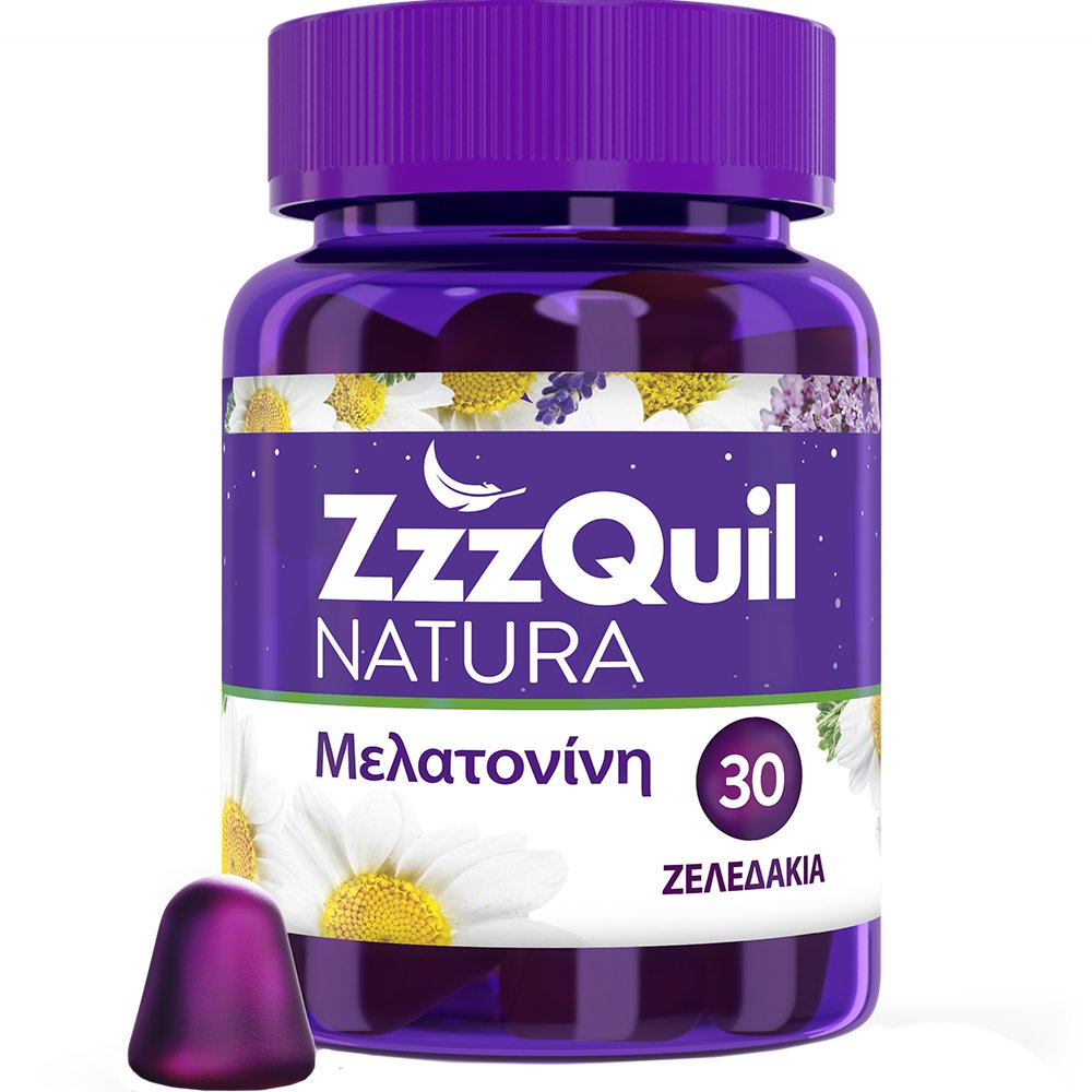 ZzzQuil ZzzQuil Melatonin Συμπλήρωμα Διατροφής με Μελατονίνη, Εκχύλισμα Βοτάνων & Βιταμίνη Β6 για Γρηγορότερο & Ποιοτικότερο Ύπνο με Φυσική Γεύση Φρούτα του Δάσους 30 Ζελεδάκια