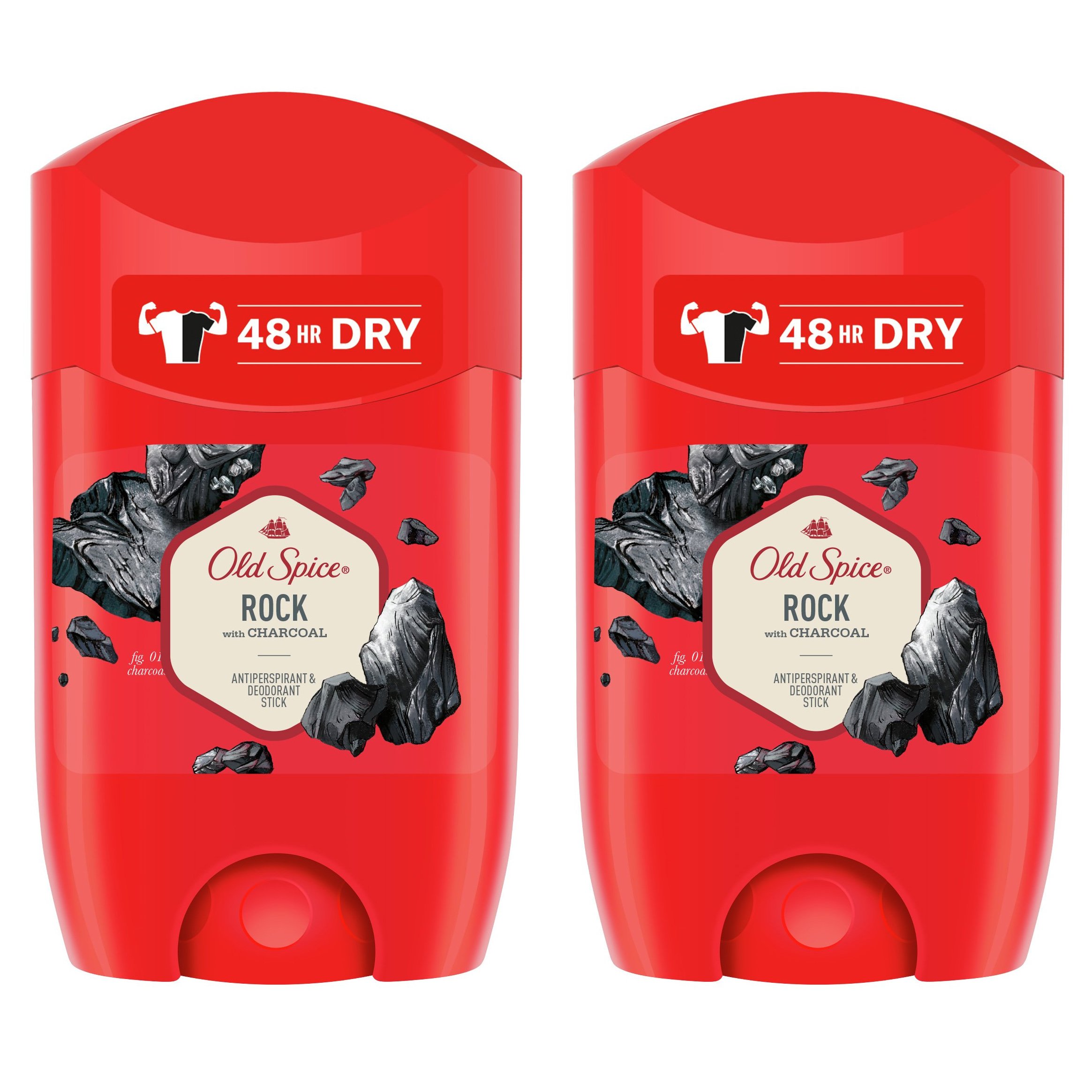 Old Spice Πακέτο Προσφοράς Rock Antiperspirant & Deodorant Stick Ανδρικό Αντιιδρωτικό Αποσμητικό Στικ 2x50ml 1+1 Δώρο