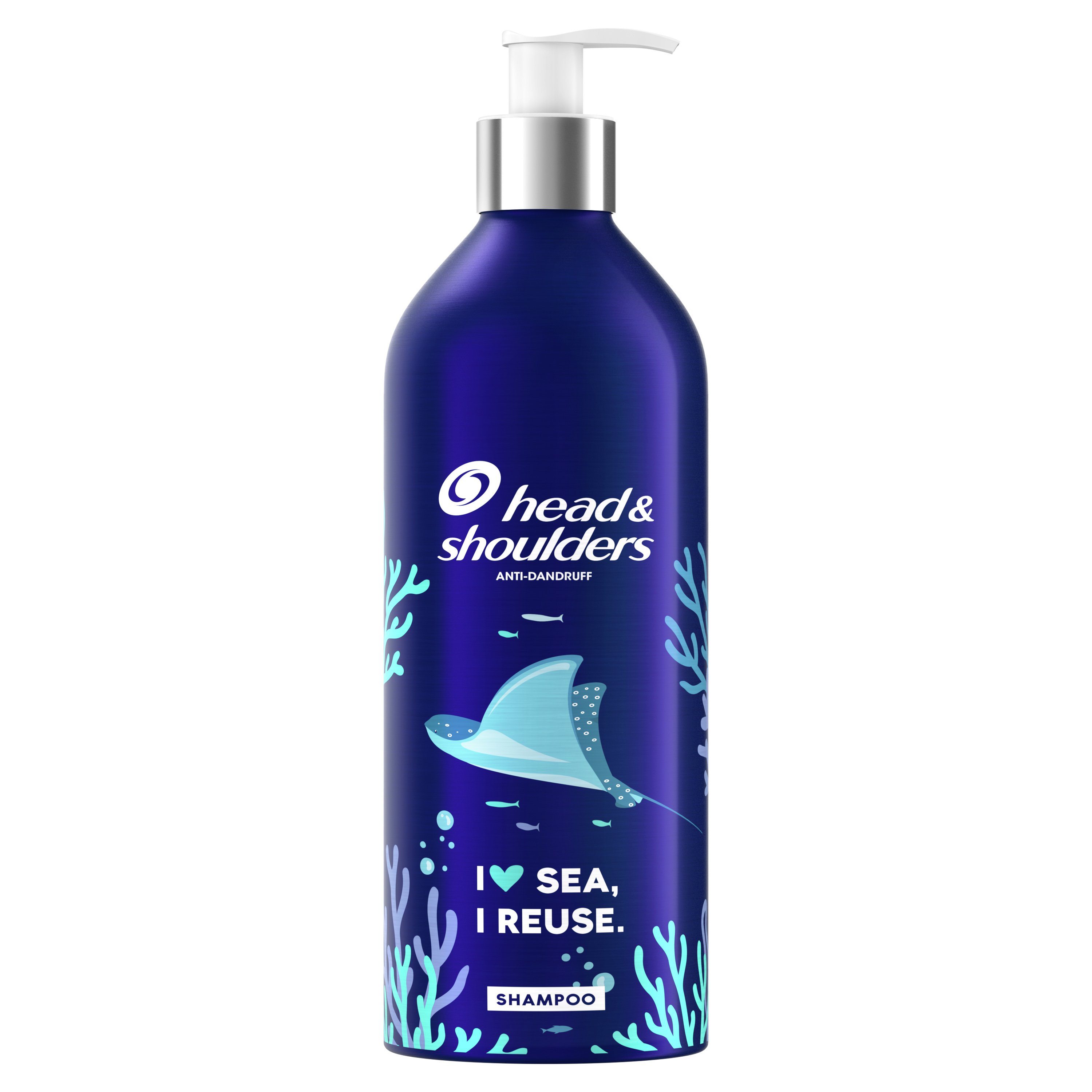 Head & Shoulders Anti-Dandurff Shampoo I Love Sea Αντιπυτιριδικό Σαμπουάν σε Επαναπληρώσιμο Οικολογικό Μπουκάλι Αλουμινίου 430ml