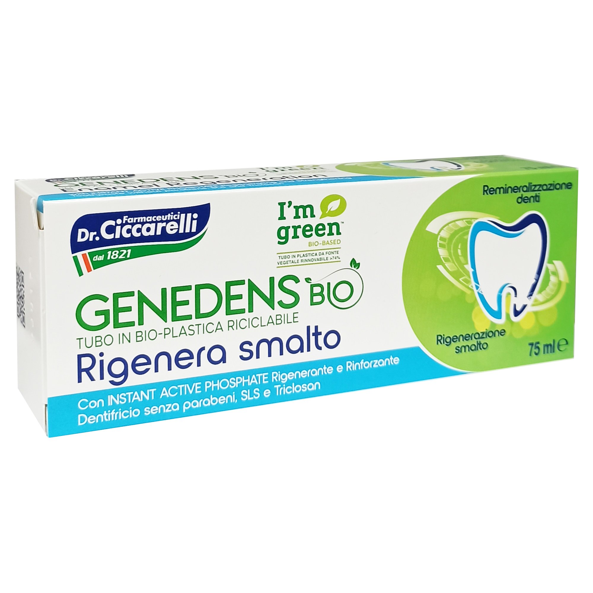 Dr Ciccarelli Genedens Bio Enamel Regeneration Toothpaste Οδοντόκρεμα Ενηλίκων για Ανάπλαση του Σμάλτου 75ml