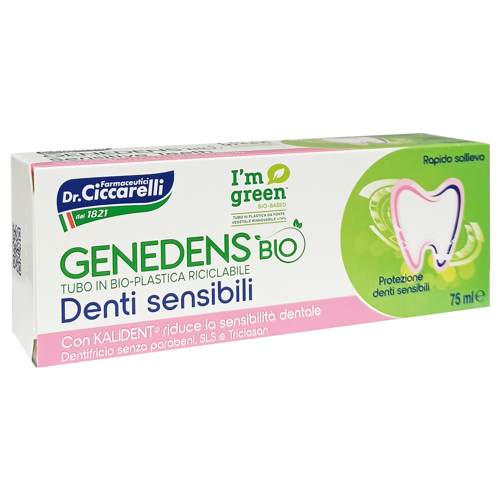 Dr Ciccarelli Genedens Bio Toothpaste Sensitive Οδοντόκρεμα Ενηλίκων για Ευαίσθητα Δόντια 75ml