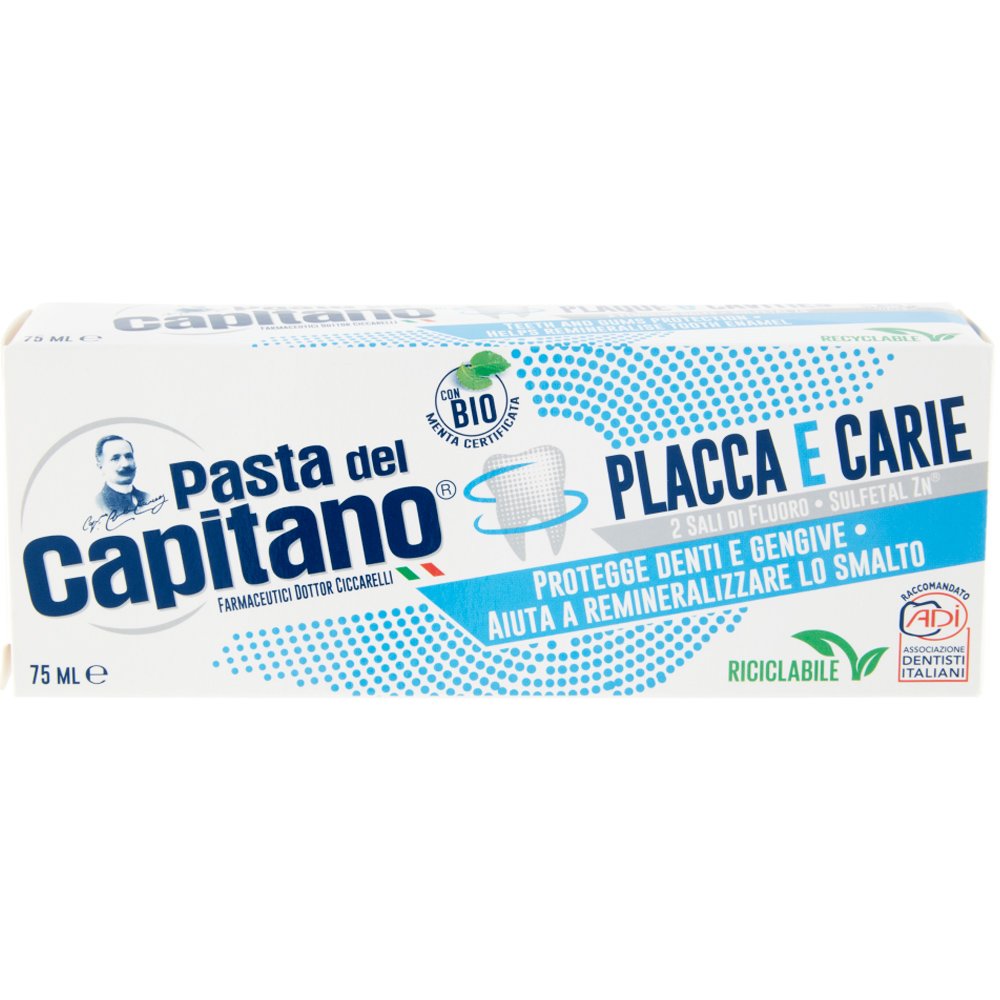 Health-Plus Pasta del Capitano Plaque & Cavities Οδοντόκρεμα Κατά της Οδοντικής Πλάκας 75ml