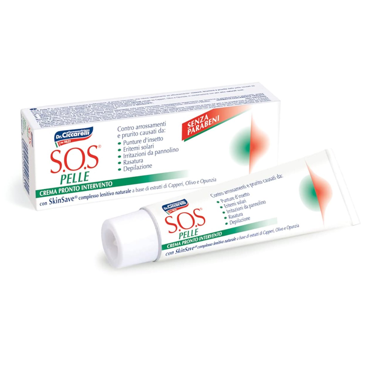 Dr Ciccarelli S.O.S Pelle Cream Φυτική Κρέμα Πρώτων Βοηθειών για Εγκαύματα, Τσιμπήματα & Μικροτραυματισμούς 25ml