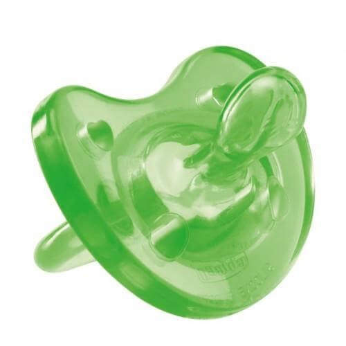Chicco Πιπίλα Physio Soft Όλο Σιλικόνη Πράσινη – 16-36m