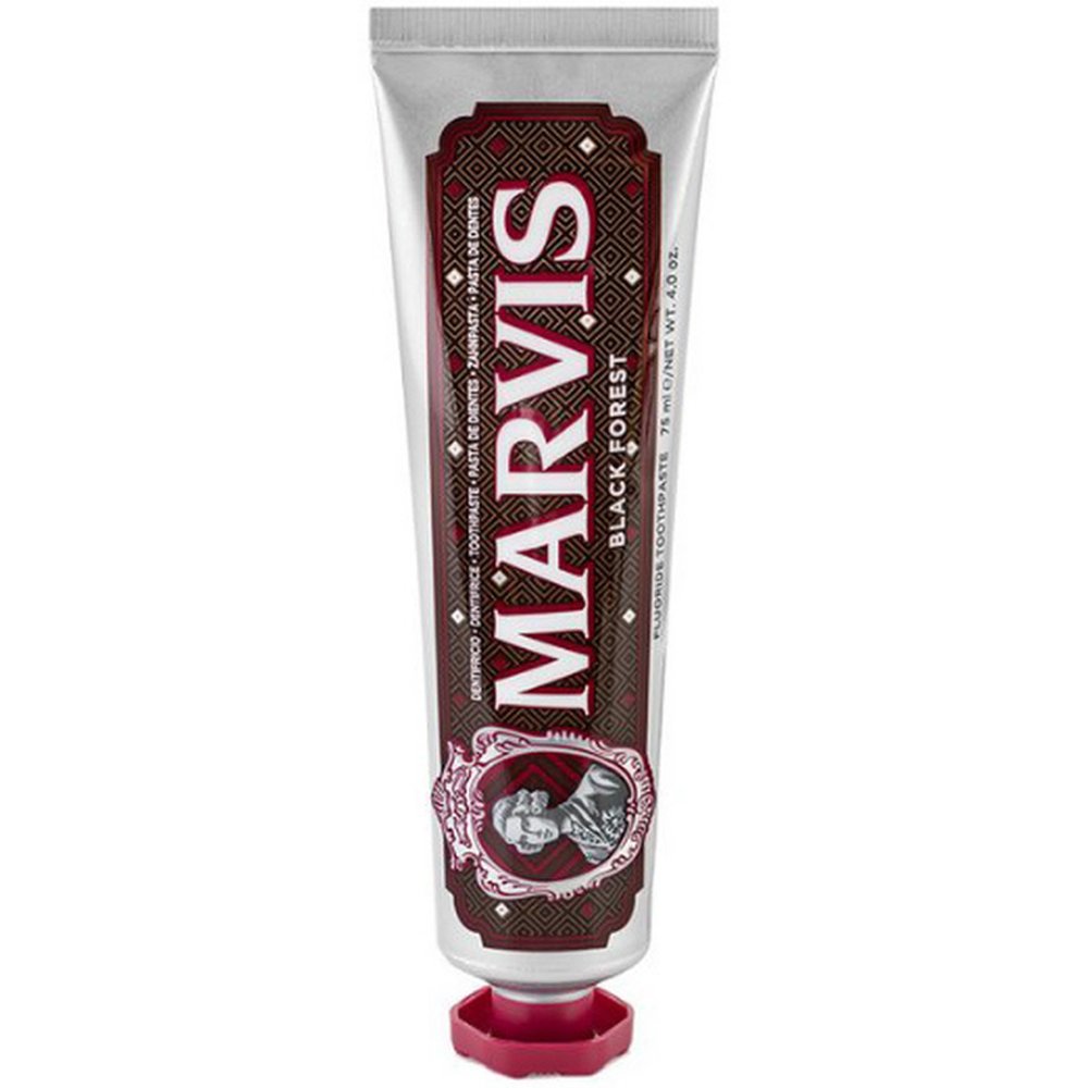 Marvis Black Forest Toothpaste Οδοντόκρεμα με Γεύση που Συνδυάζει Μέντα με Νότες Κερασιών, Μαύρης Σοκολάτας & Marzipan 75ml