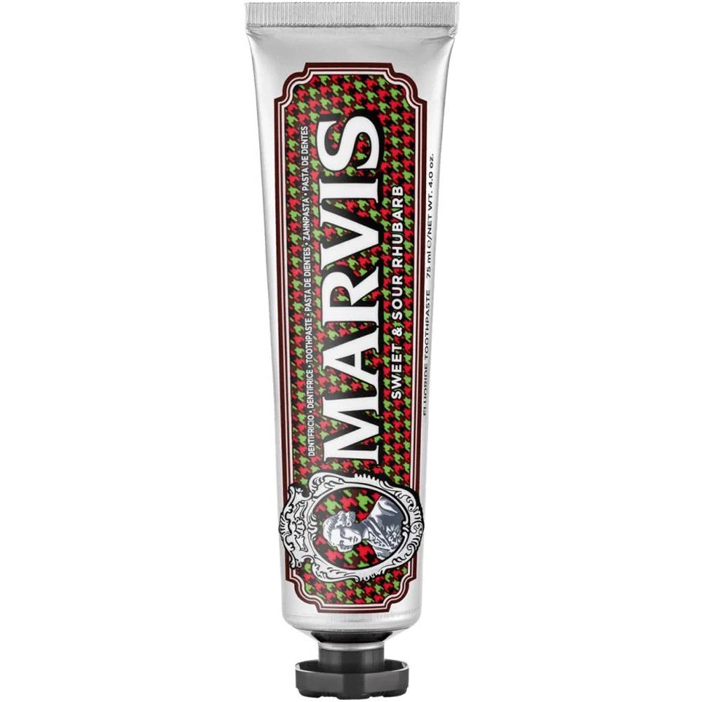 Marvis Sweet & Sour Rhubarb Toothpaste Οδοντόκρεμα με Γεύση που Συνδυάζει Μέντα με Έντονες Αρωματικές Νότες από Γλυκό & Ξινό Ραβέντι 75ml