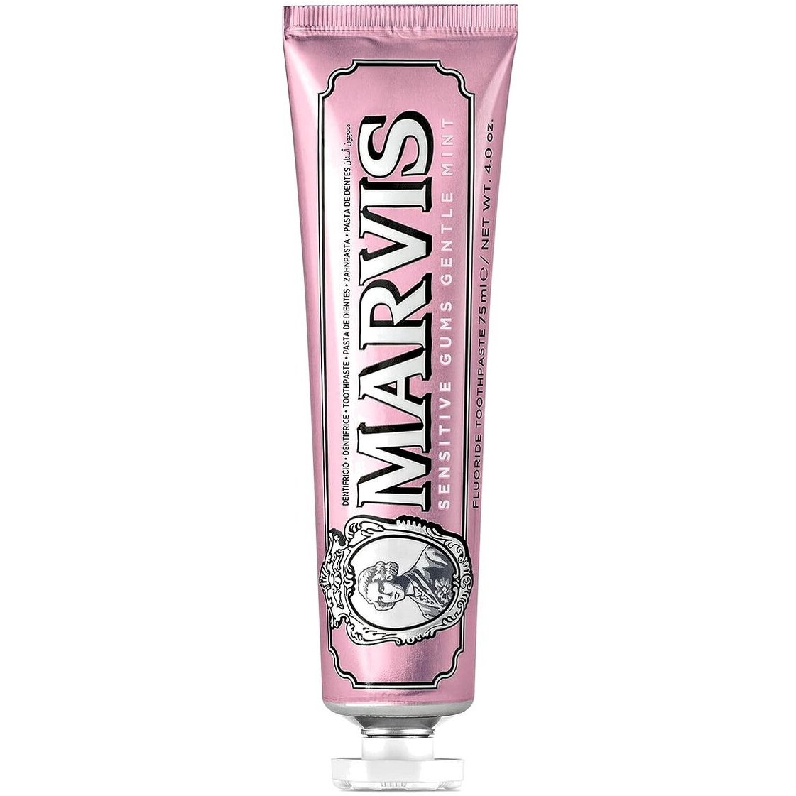 Marvis Sensitive Gums Gentle Mint Toothpaste Οδοντόκρεμα Καθημερινής Χρήσης Ιδανική για την Προστασία των Ευαίσθητων Ούλων με Δροσερή Γεύση Μέντα 75ml