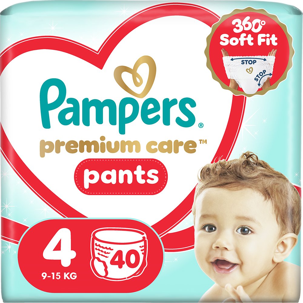 Pampers Premium Care Pants No4 (9-15kg) 40 πάνες