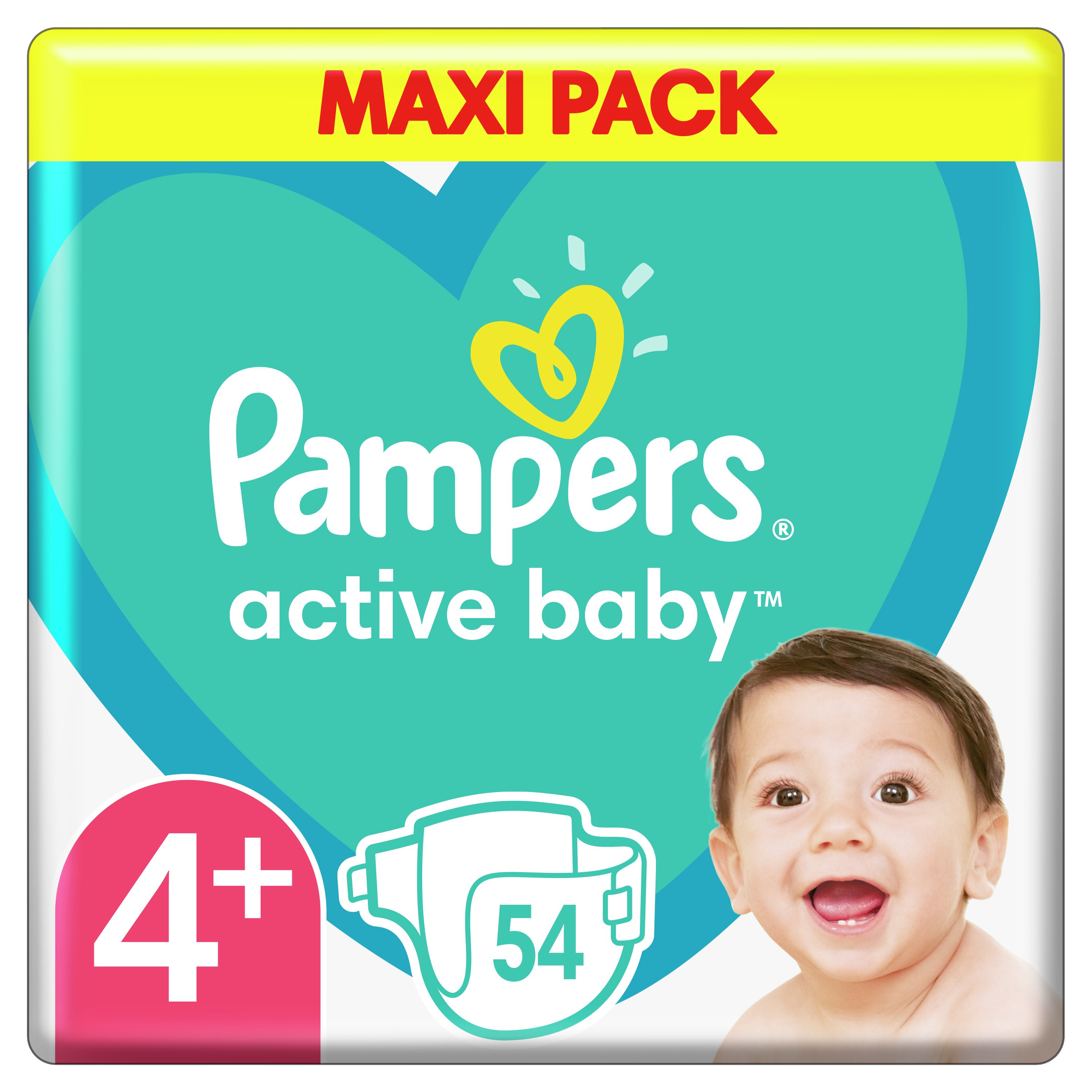 Pampers Active Baby Maxi Pack Νο4+ (10-15 kg) 54 πάνες