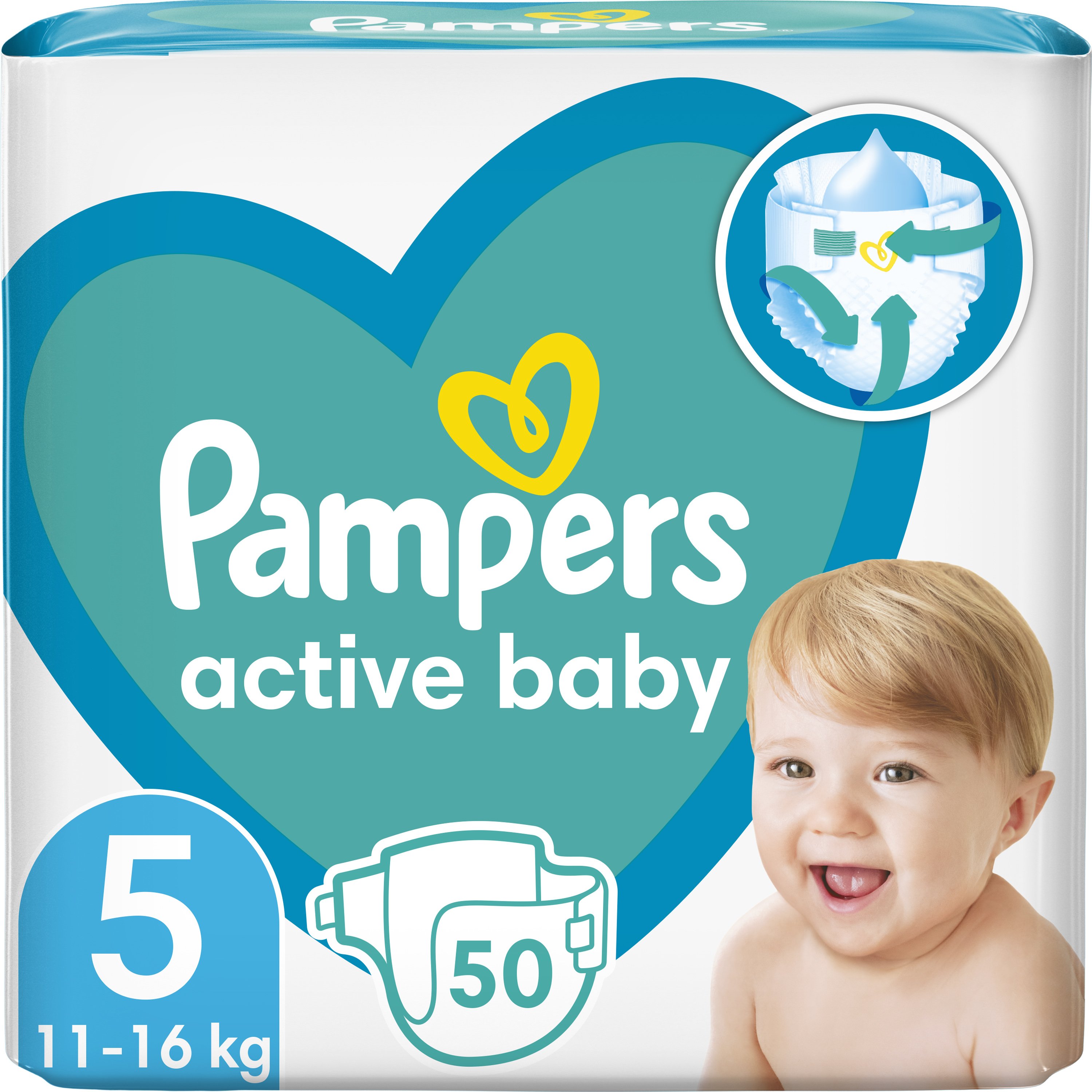 Pampers Active Baby Maxi Pack Νο5 (11-16kg) 50 πάνες