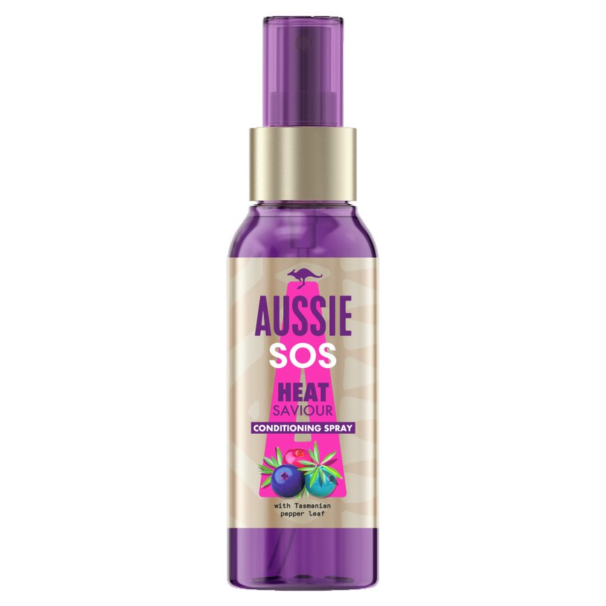 Aussie SOS Heat Saviour Leave on Spray Σπρέι Προστασίας από τη Θερμότητα για Ξηρά και Ταλαιπωρημένα Μαλλιά 100ml