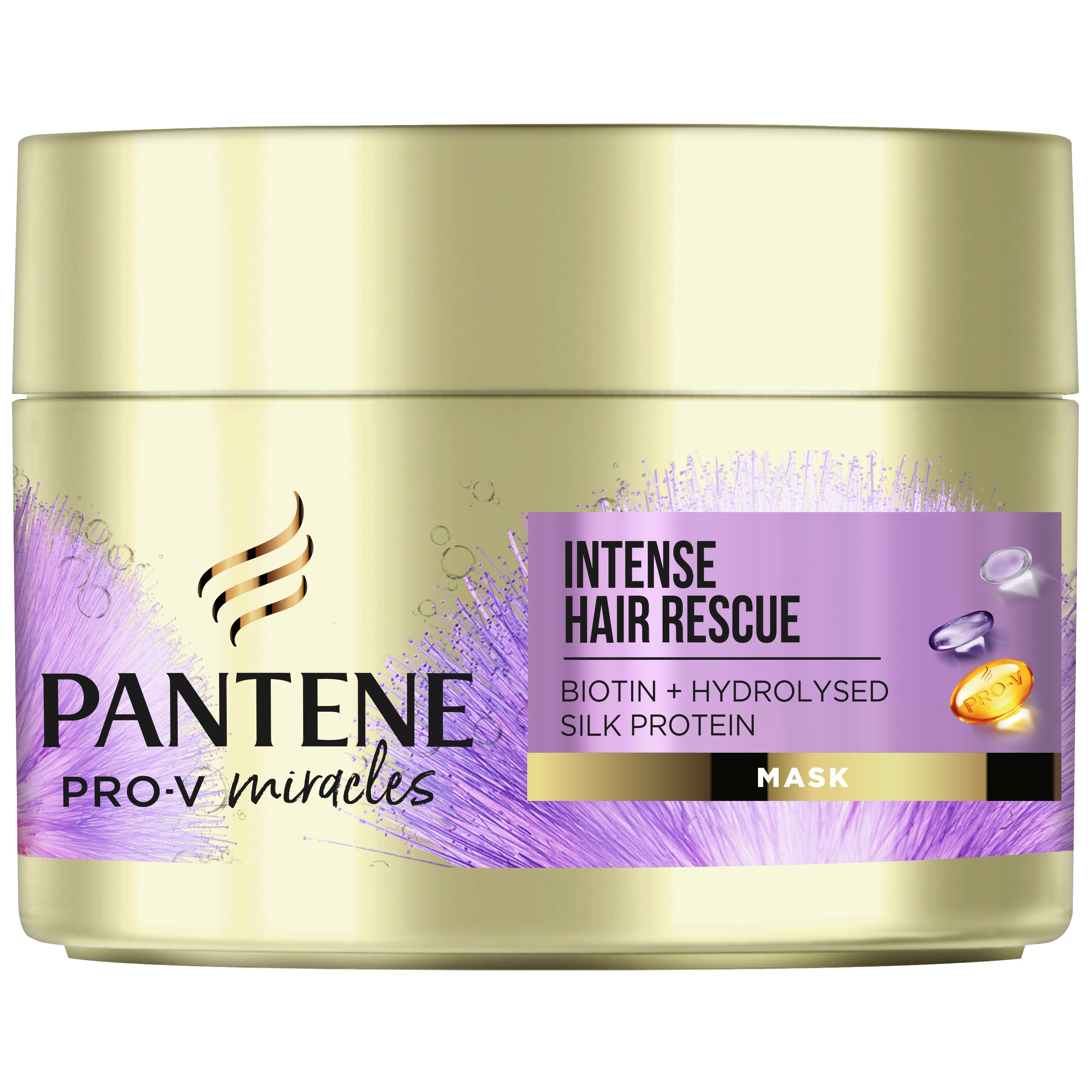 Pantene Pro-V Miracles Intense Hair Rescue Mask Μάσκα Προστασίας που Συμβάλλει στην Αναδόμηση των Ταλαιπωρημένων Μαλλιών 160ml