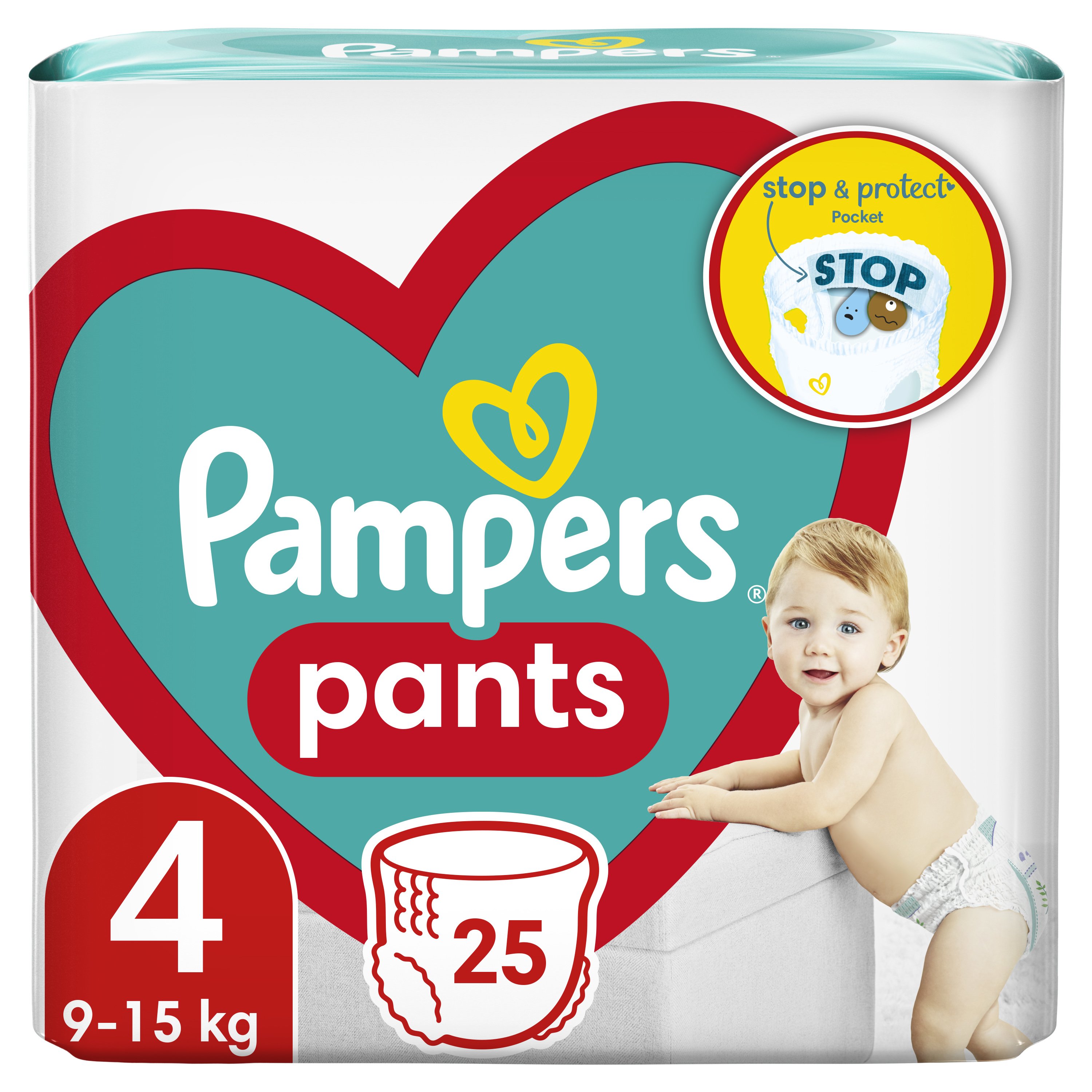 Pampers Pants No4 (9-15kg) Πάνες Βρακάκι 25 πάνες