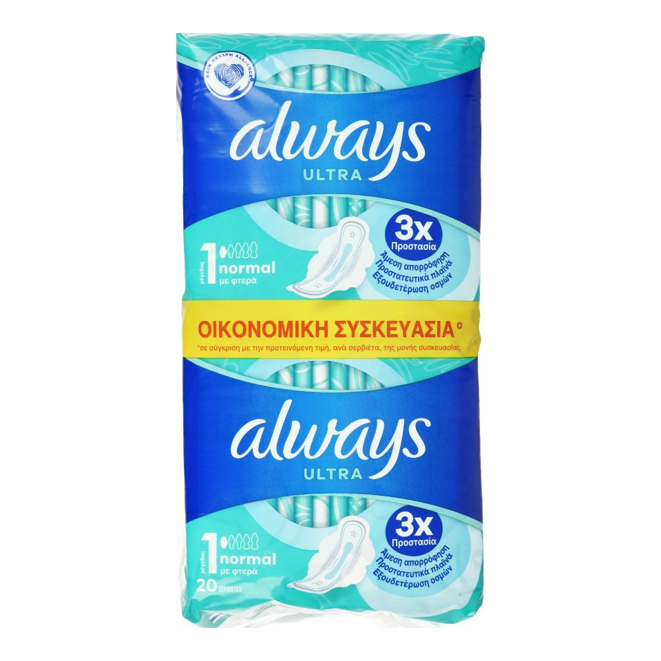 Always Ultra Normal Plus Jumbo Pack 20τεμάχια