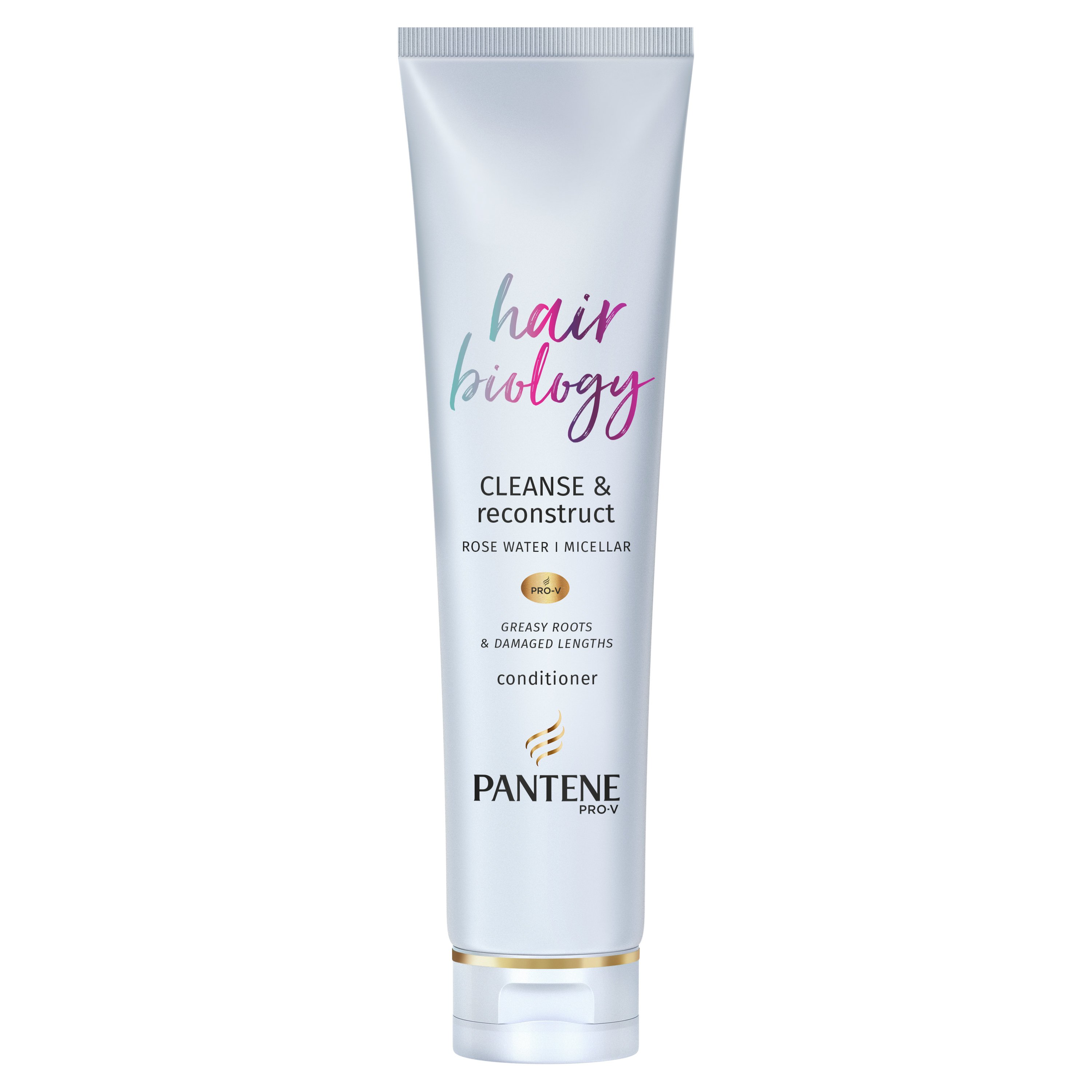 Pantene Hair Biology Cleanse & Reconstruct Conditioner Μαλακτική Κρέμα Αναδόμησης για Λιπαρές Ρίζες & Κατεστραμμένες Άκρες 160ml