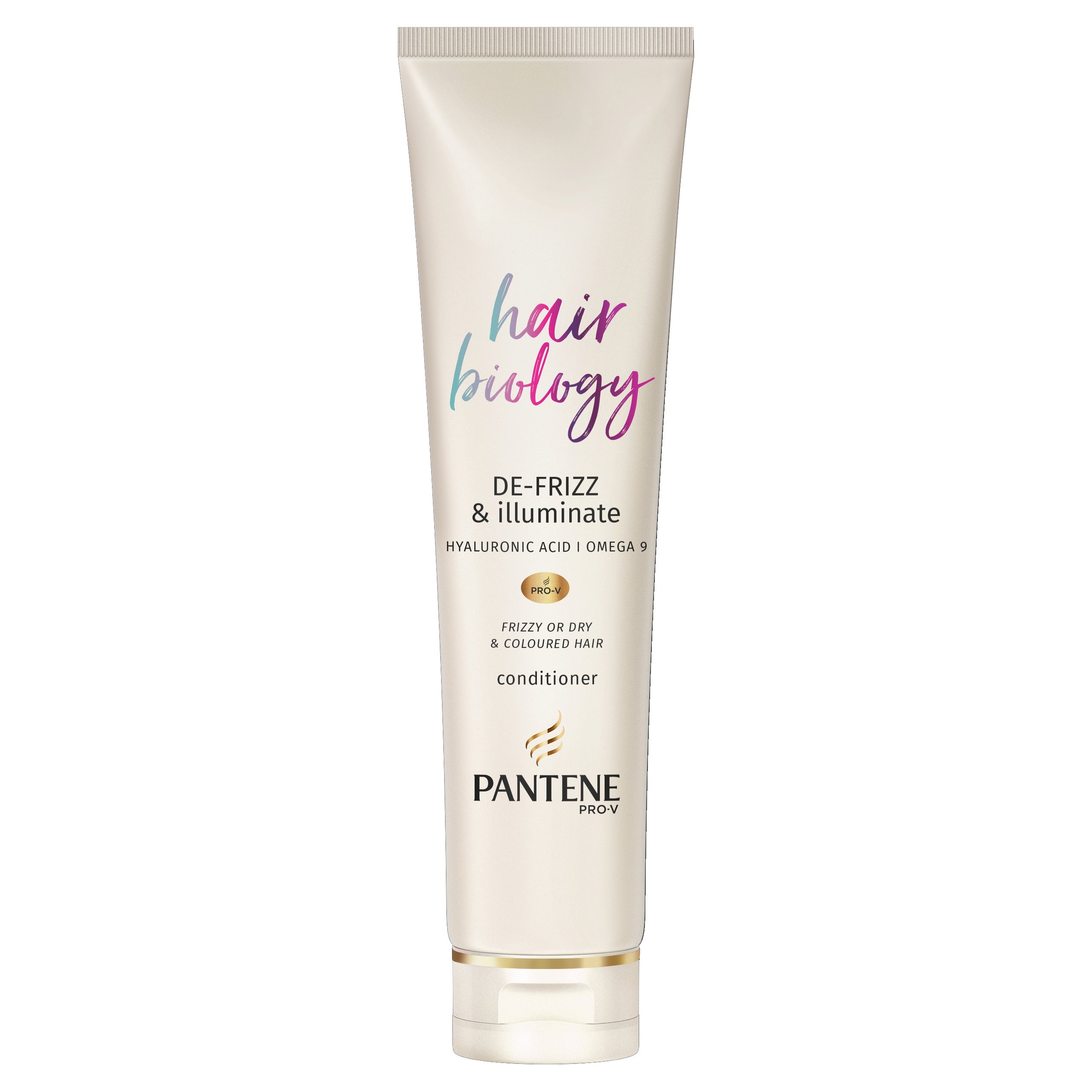 Pantene Hair Biology De-frizz & Illuminate Conditioner Μαλακτική Κρέμα για Ξηρά ή Βαμμένα Μαλλιά που Φριζάρουν Εύκολα 160ml