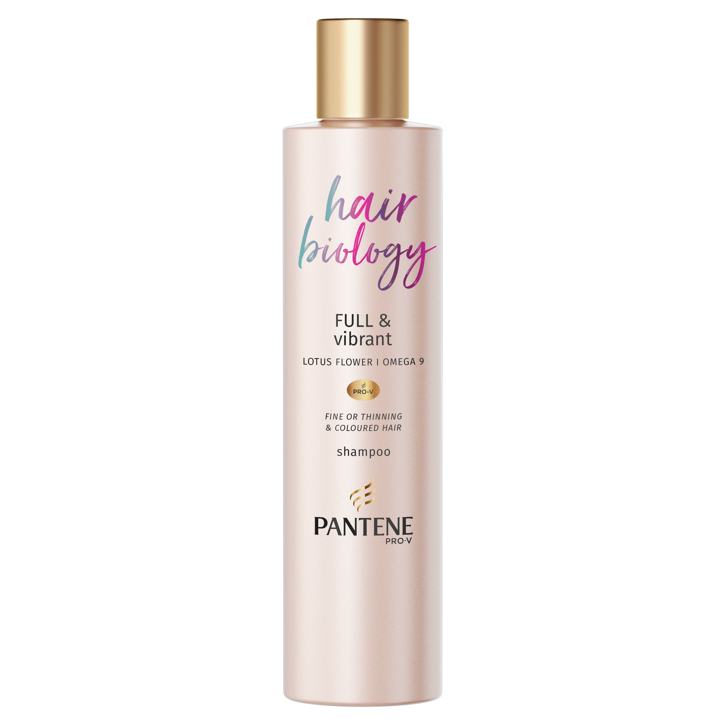 Pantene Hair Biology Full & Vibrant Shampoo Σαμπουάν για Λεπτά ή με Αραίωση & Βαμμένα Μαλλιά 250ml
