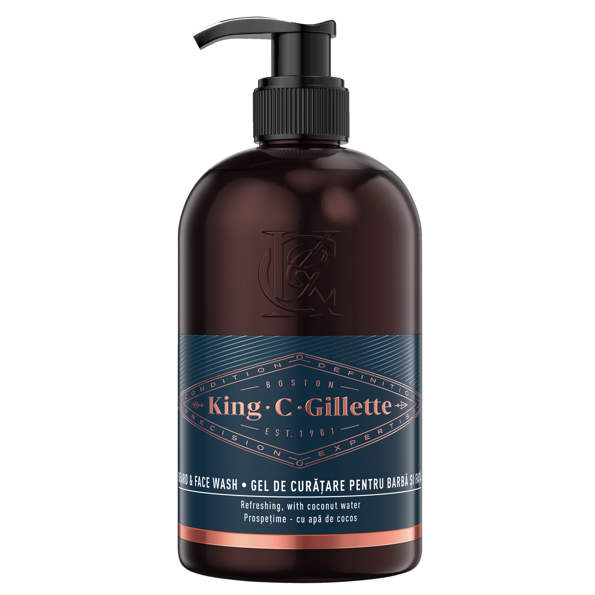 Gillette King C Beard & Face Wash Gel Ανδρικό Gel Καθαρισμού για τα Γένια & το Πρόσωπο με Νερό Καρύδας 350ml