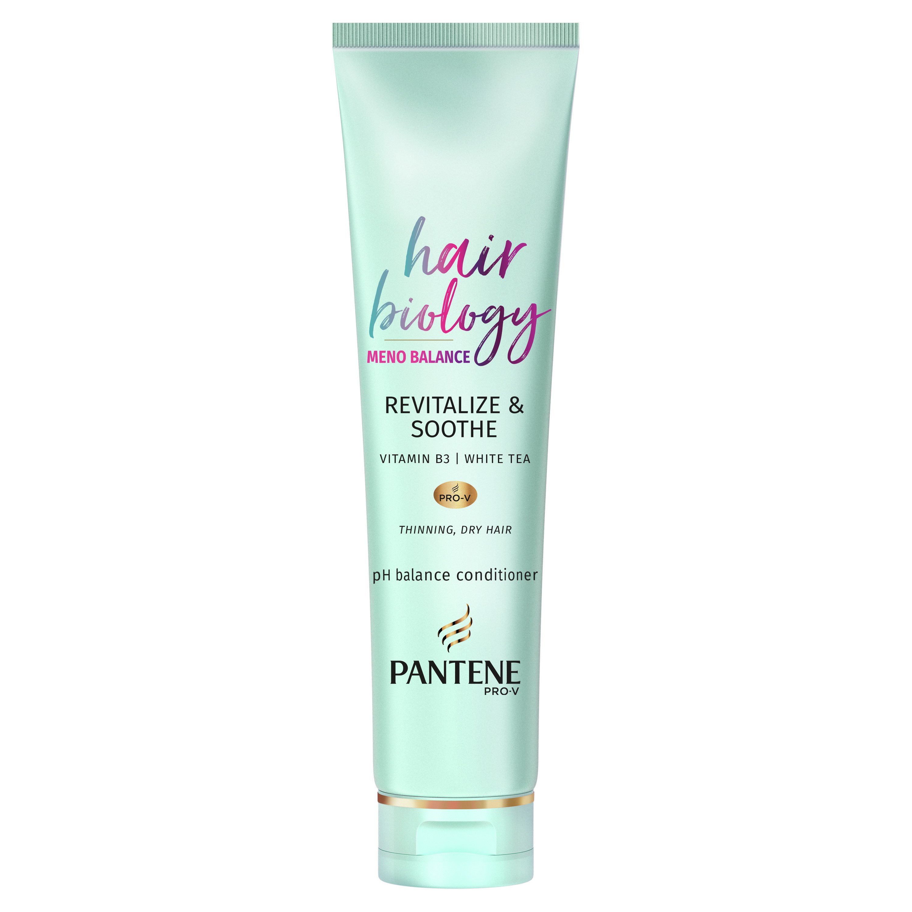 Pantene Hair Biology Meno Balance Conditioner Μαλλιών Αναζωογόνησης & Ανακούφισης για Αδύναμα Μαλλιά, με Pro-V, Βιταμίνη B3 & Λευκό Τσάι 160ml