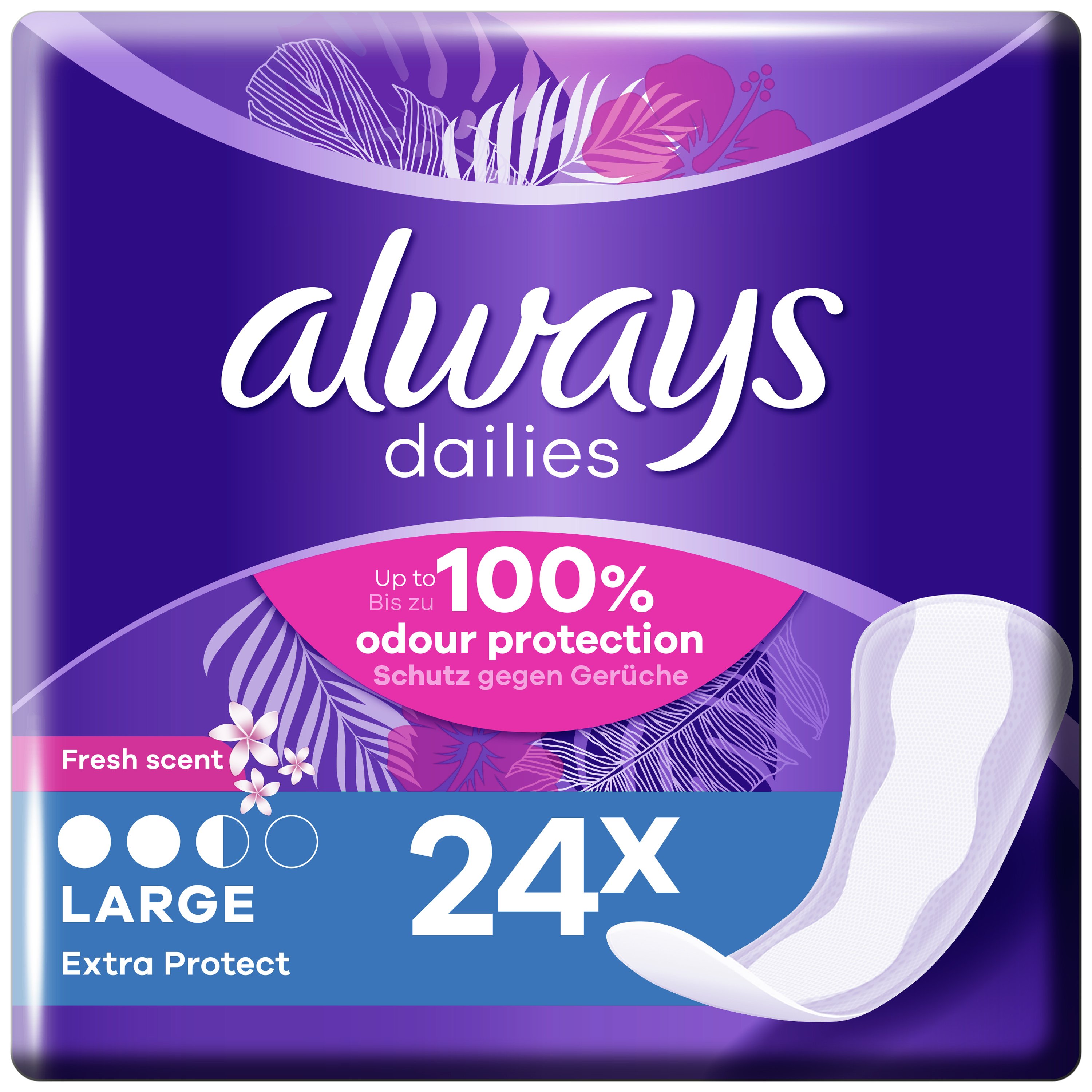 Εικόνα από Always Dailies Extra Protect Large Fresh Scent Σερβιετάκια 24 τεμάχια