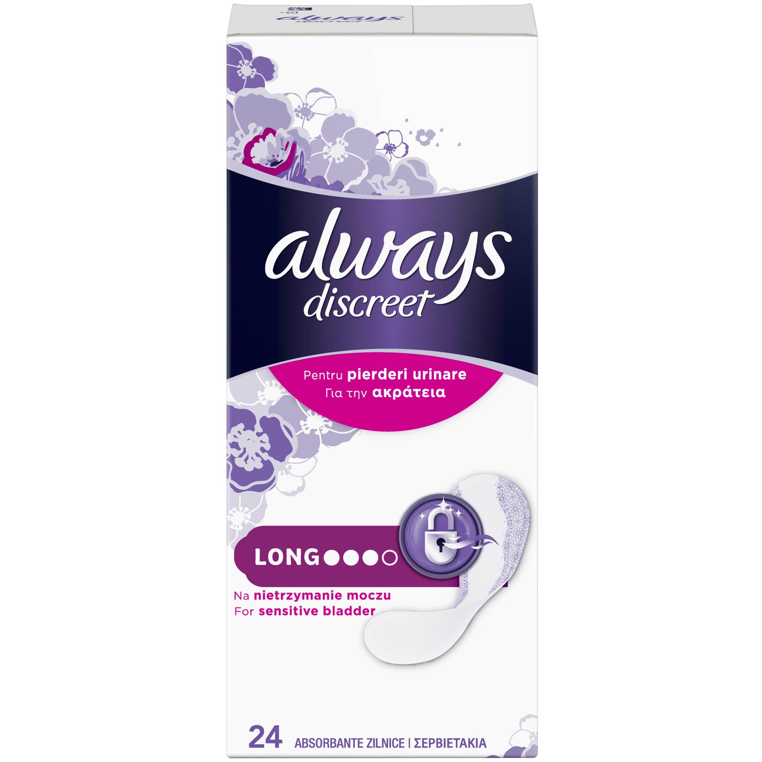 Always Discreet Liners Normal for Sensitive Bladder Σερβιετάκια για την Ακράτεια 24 Τεμάχια