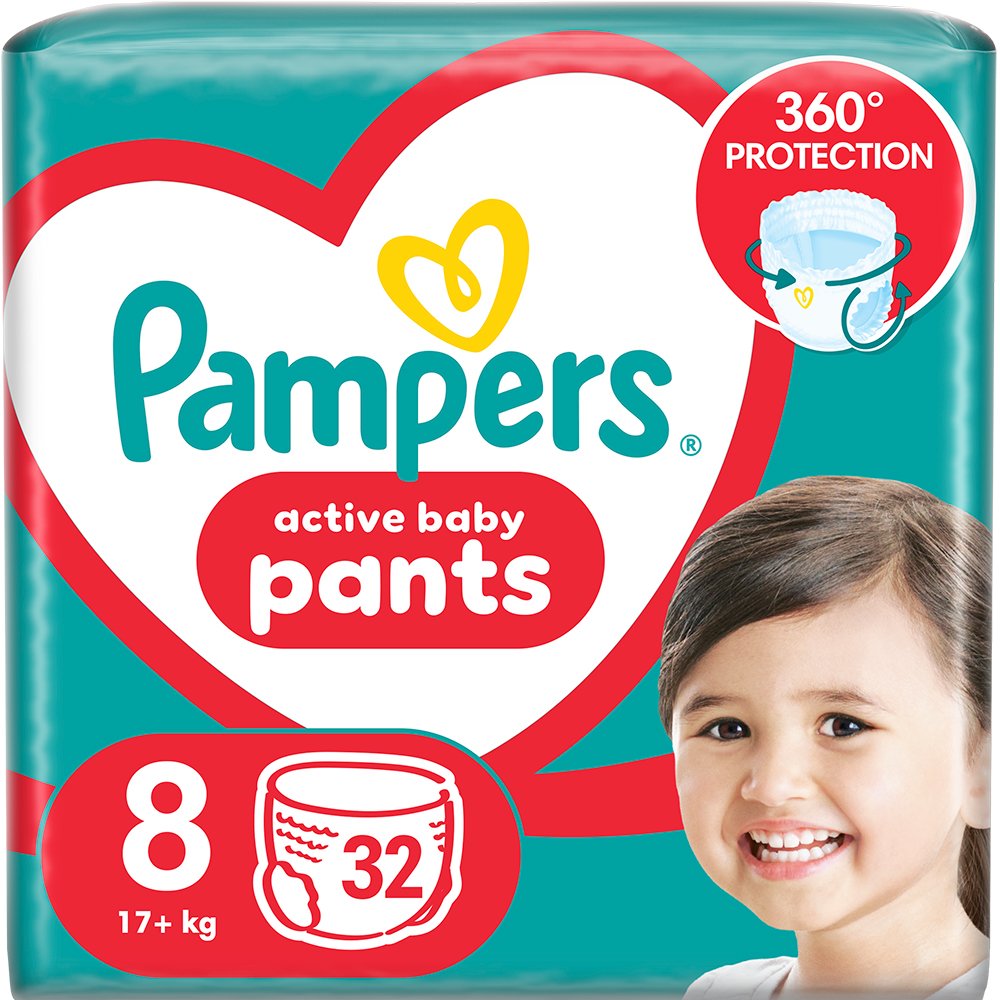 Pampers Active Baby Pants Νο8 (17+kg) 32 Τεμάχια