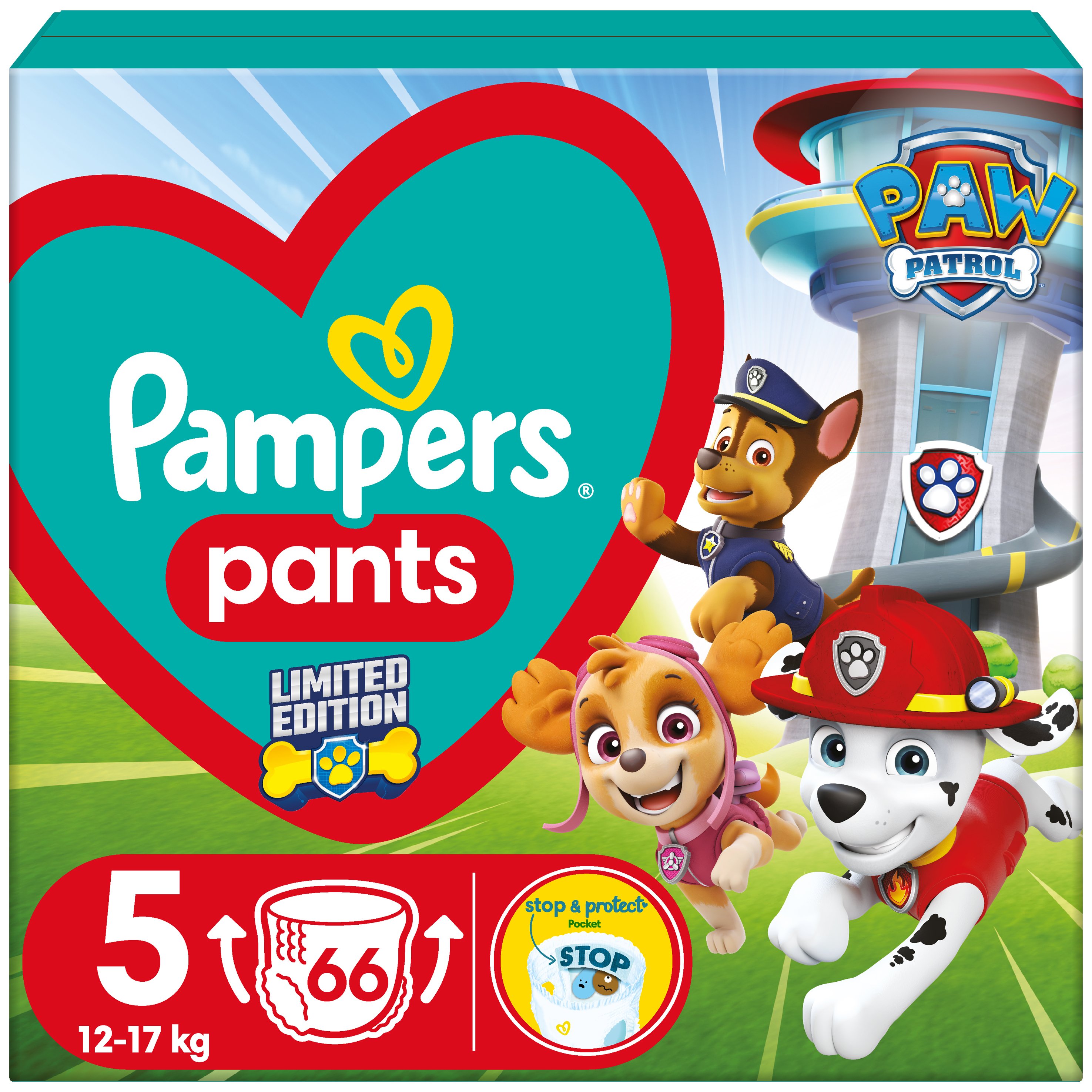 Pampers Pants Paw Patrol Limited Edition No5 (12-17kg) Πάνες Βρακάκι 66 πάνες