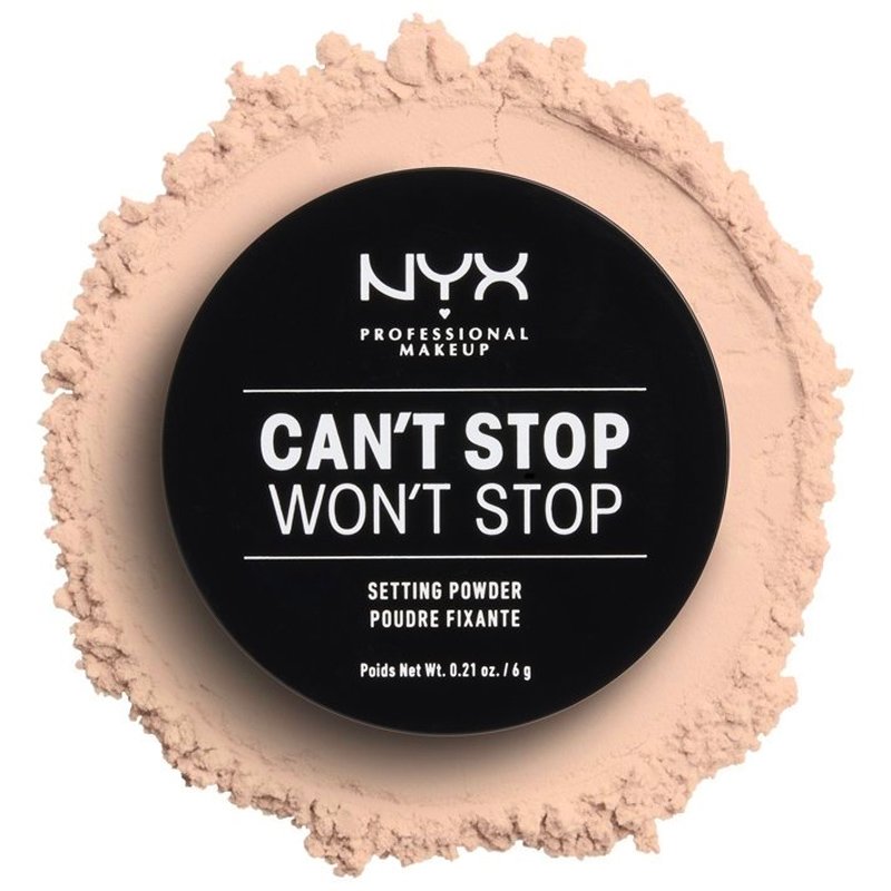 NYX Professional Makeup Can’t Stop Won’t Stop Setting Powder Ελαφριά Πούδρα Σταθεροποίησης 6gr – Medium