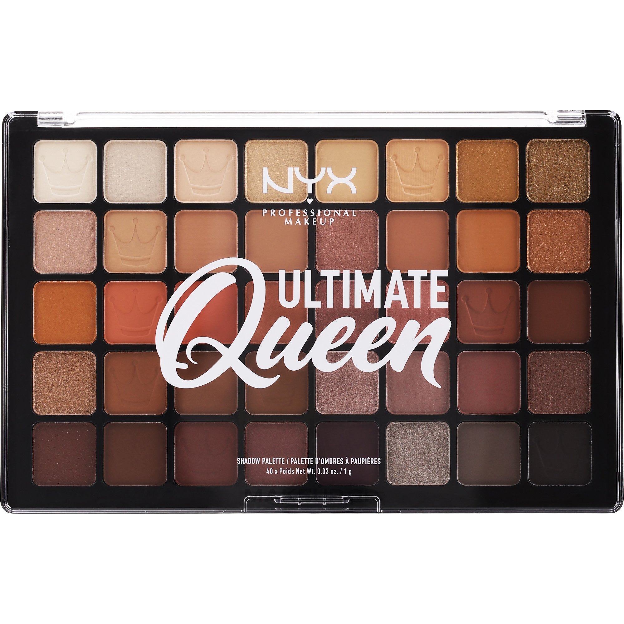 NYX Professional Makeup NYX Professional Makeup Ultimate Queen Shadow Palette Παλέτα Σκιών που Περιλαμβάνει 40 Μοναδικές Αποχρώσεις 1 Τεμάχιο