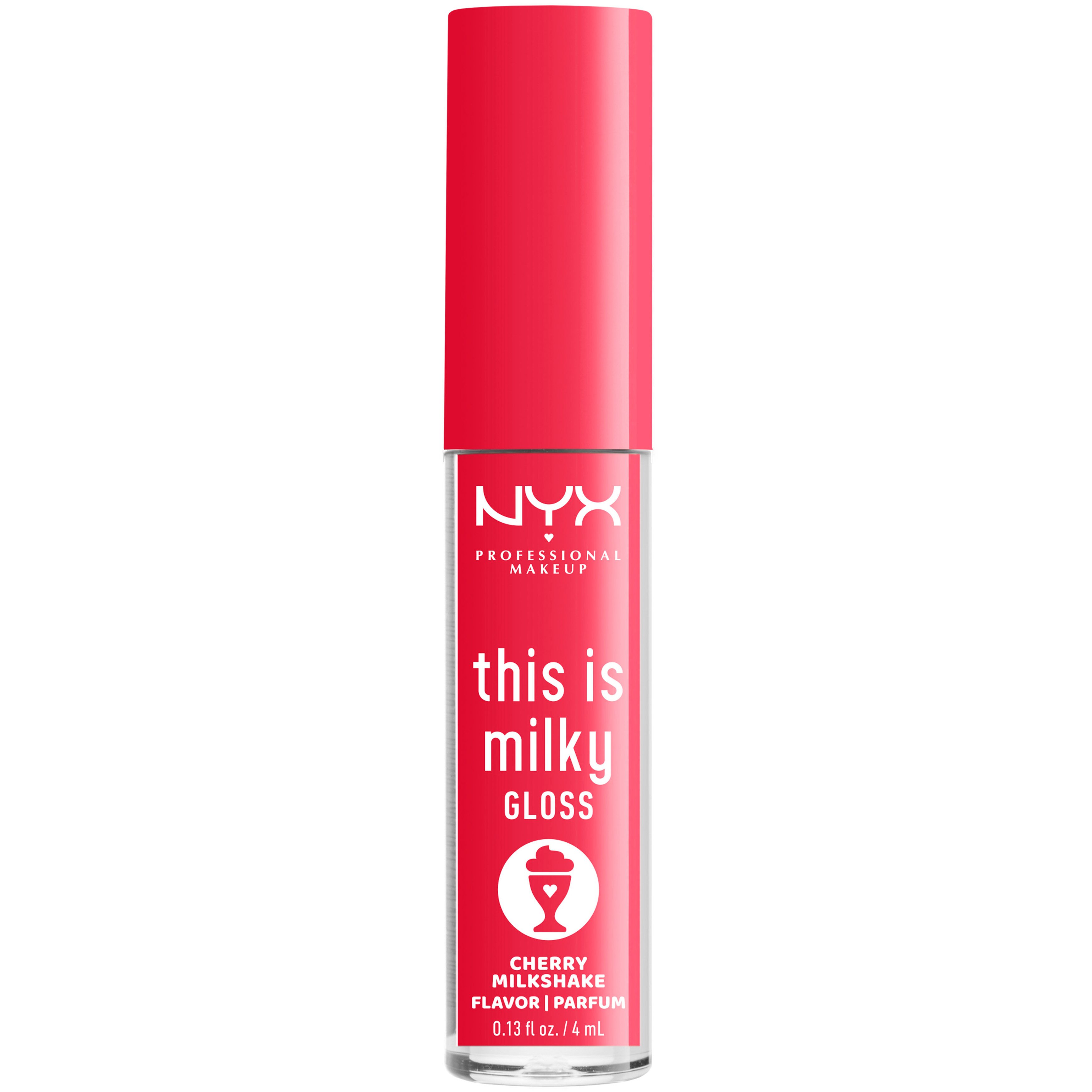 Nyx This Is Milky Lip Gloss Milkshake Flavor Lip Gloss με Κρεμώδη Υφή & Έντονη Λάμψη με Γεύση Milkshake 4ml – Cherry Milkshake