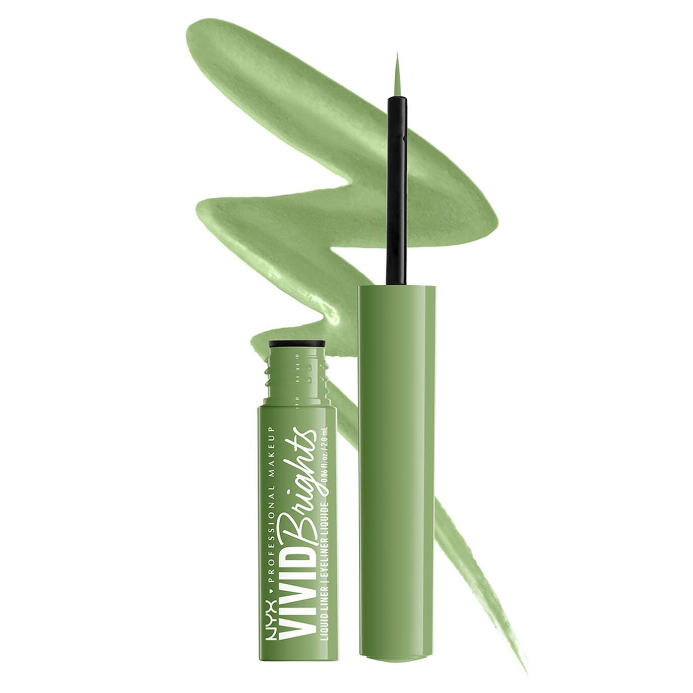 Nyx Professional Makeup Vivid Brights Liquid Eyeliner για Ματ & Έντονες Αποχρώσεις 2ml - Ghosted Green