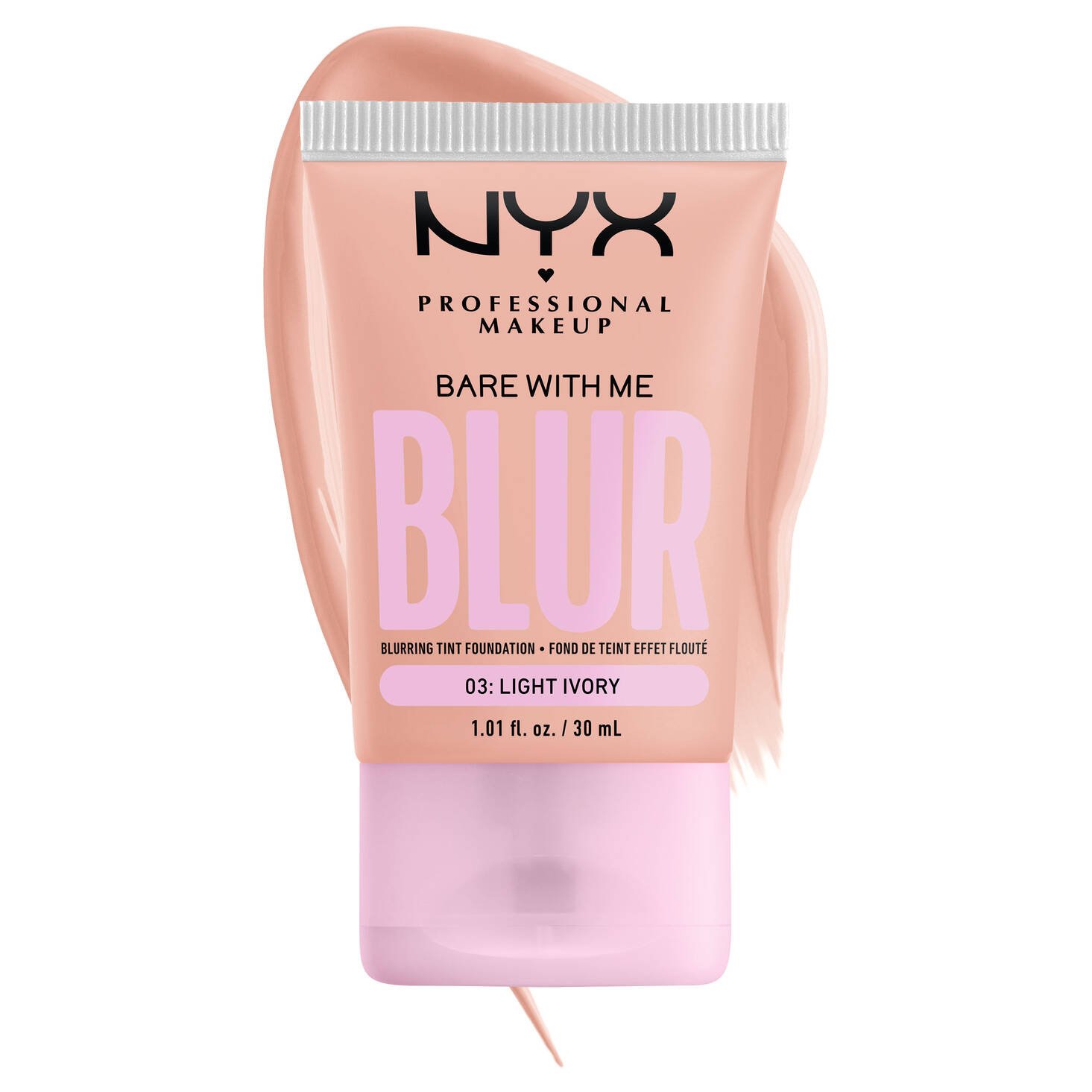 NYX Professional Makeup Nyx Professional Makeup Bare With Me Blur Makeup με Ματ Αποτέλεσμα 30ml - 03 Light Ivory