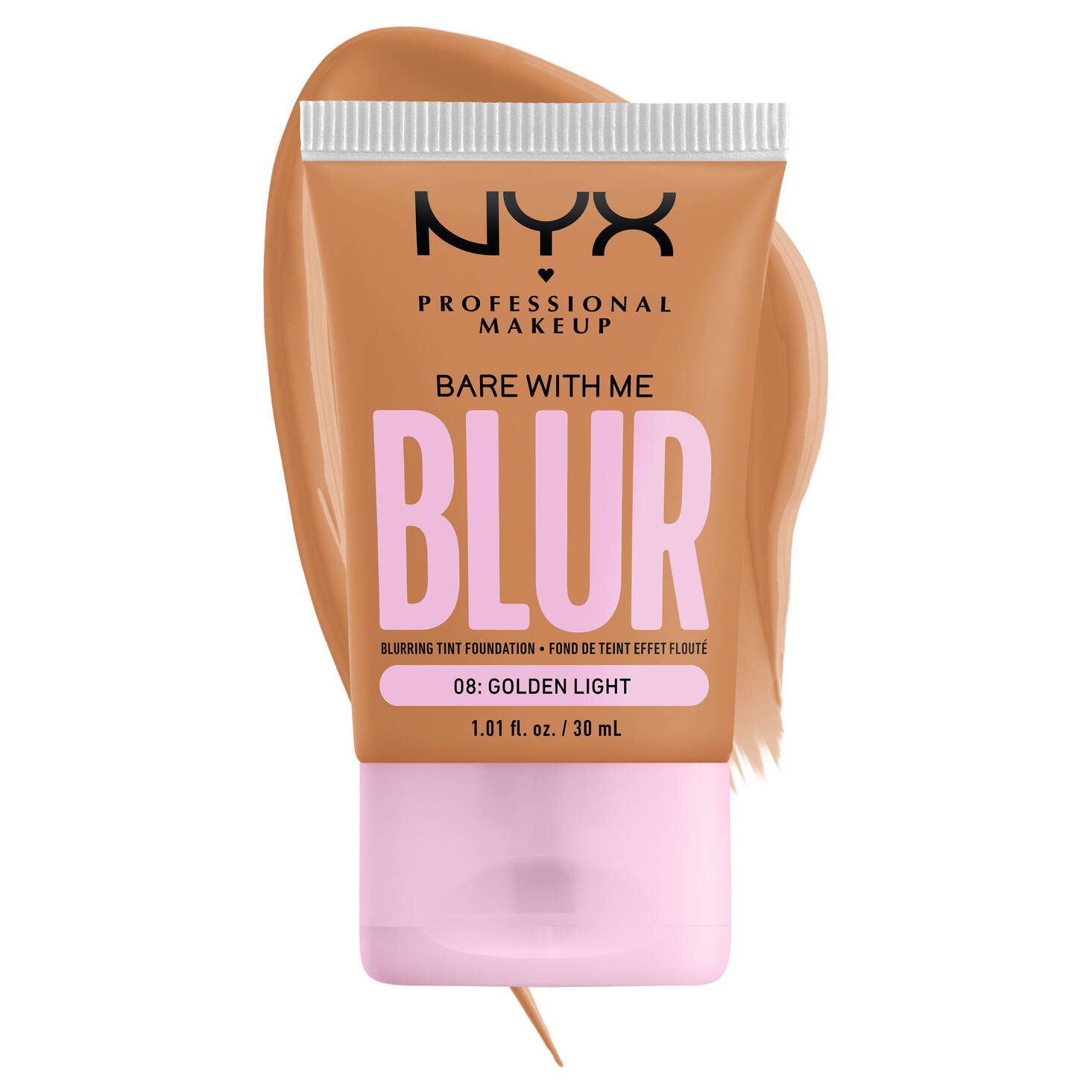 Nyx Professional Makeup Bare With Me Blur Makeup με Ματ Αποτέλεσμα 30ml - 08 Golden Light