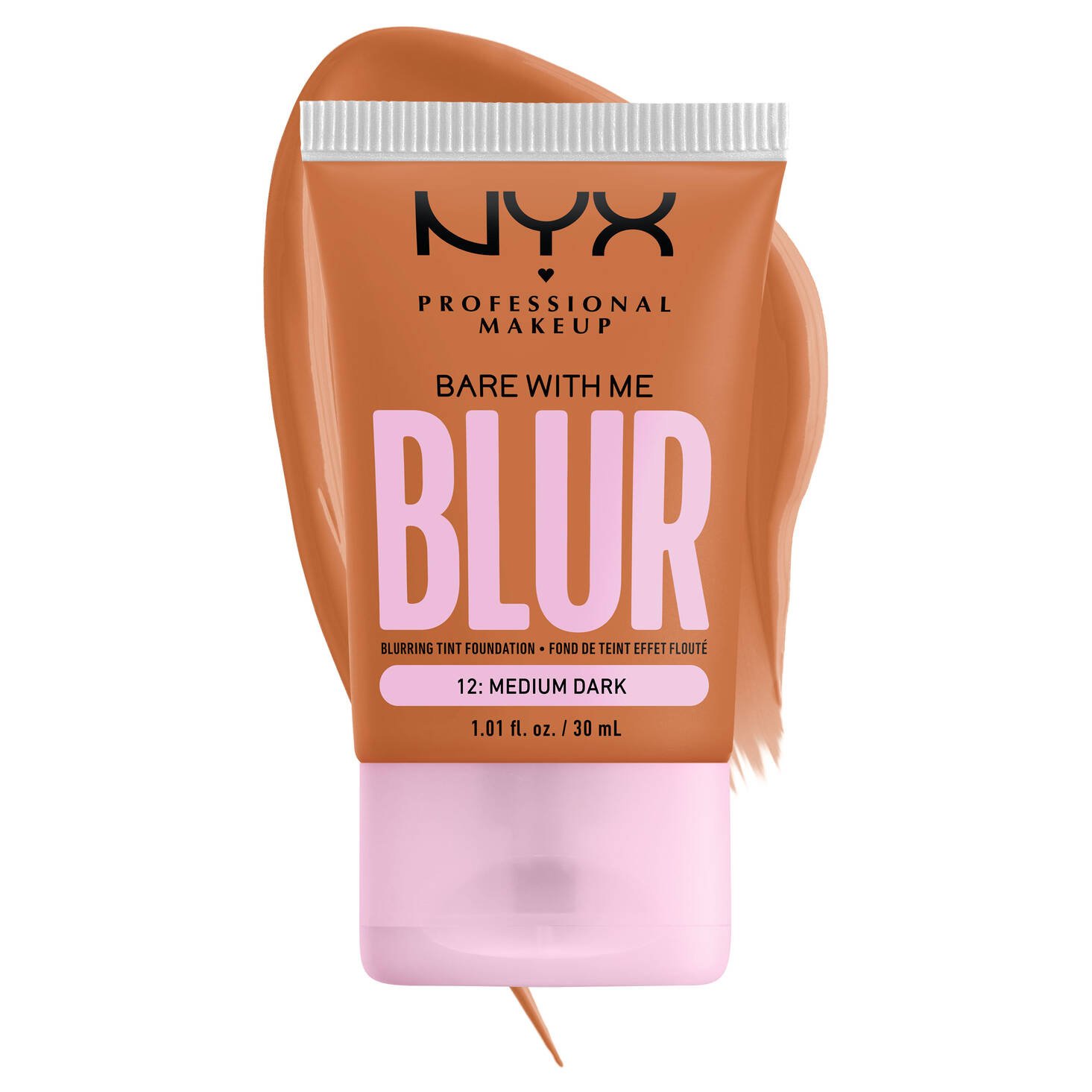 Nyx Professional Makeup Bare With Me Blur Makeup με Ματ Αποτέλεσμα 30ml - 12 Medium Dark
