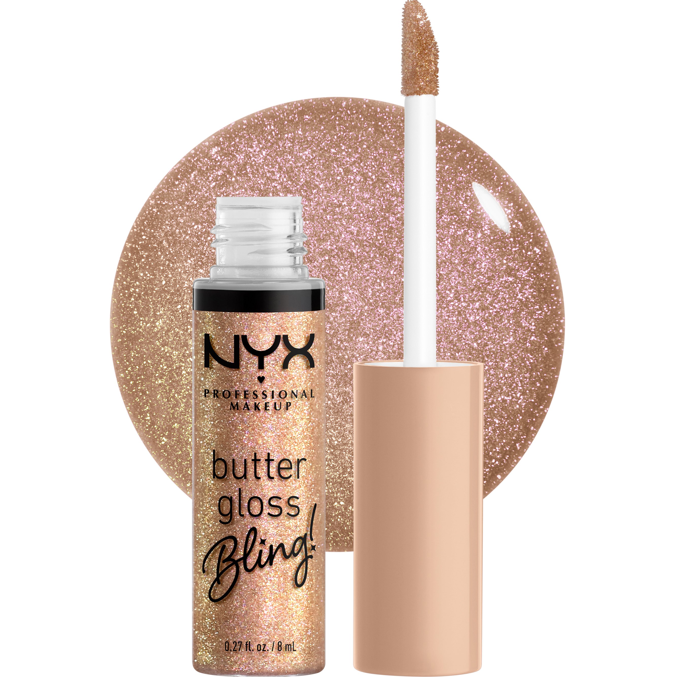 Nyx Professional Makeup Butter Gloss Bling! Απαλό & Μεταξένιο Lip Gloss για Λαμπερά Χείλη 8ml - 01 Bring the Bling