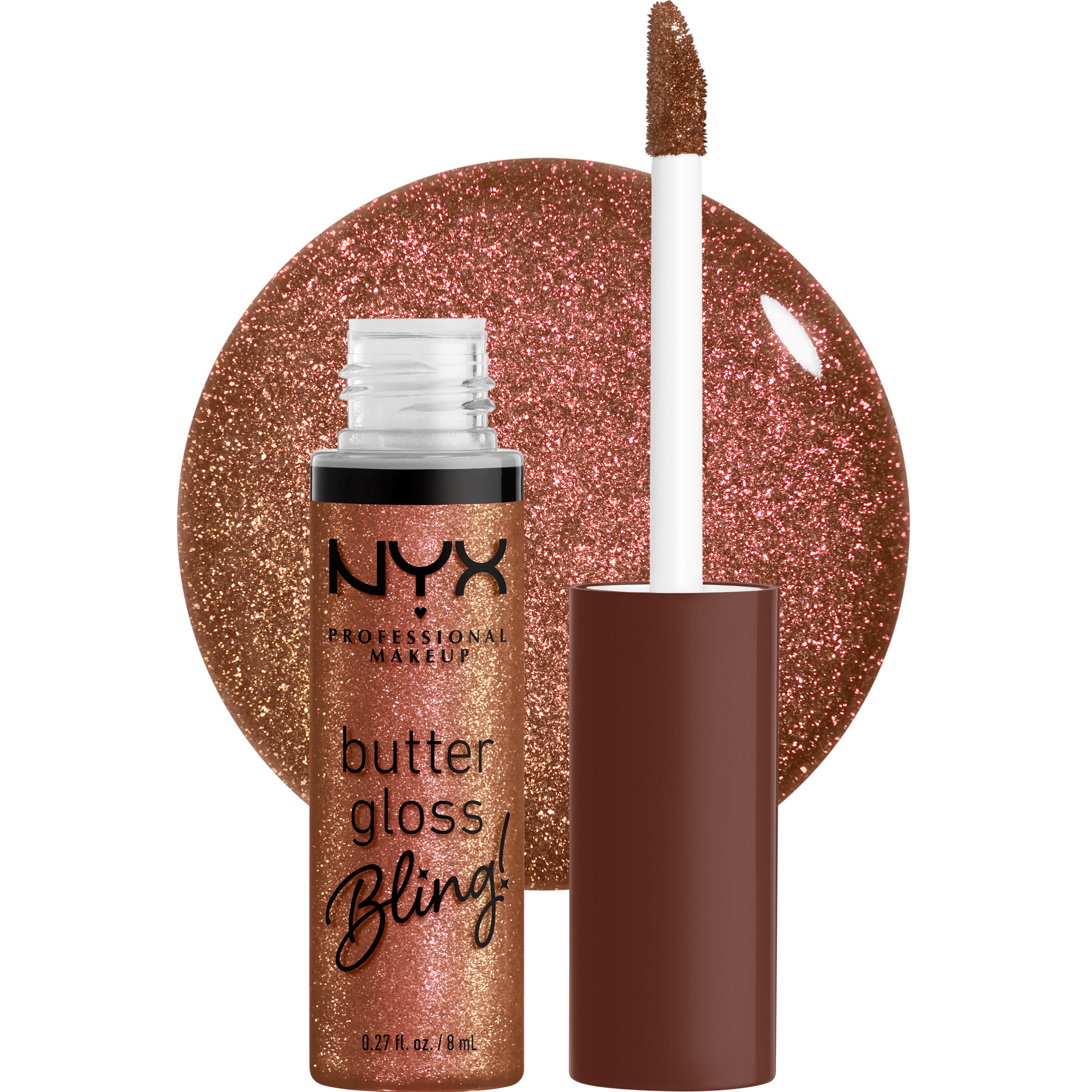 Nyx Professional Makeup Butter Gloss Bling! Απαλό & Μεταξένιο Lip Gloss για Λαμπερά Χείλη 8ml - 08 Hu$tla