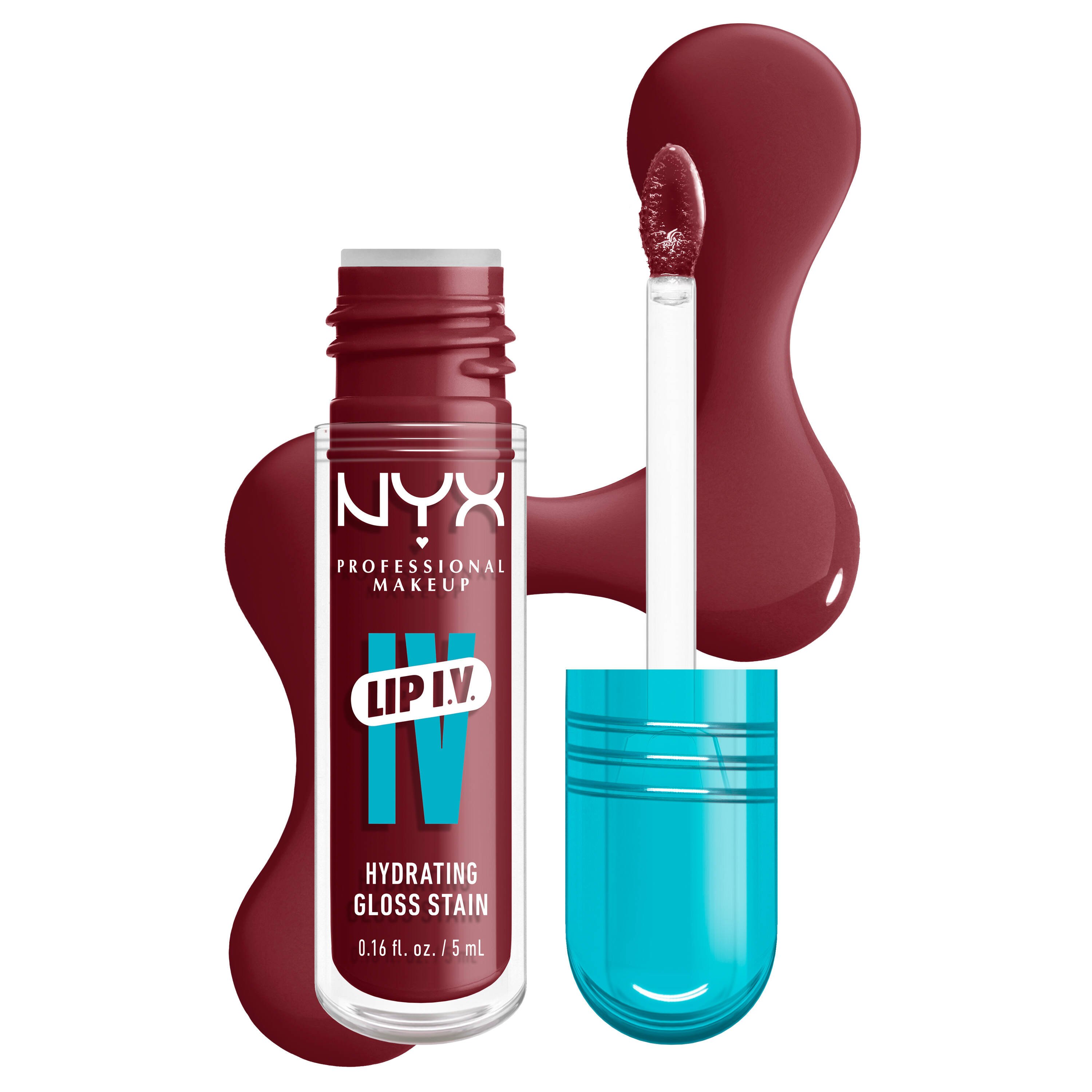 Nyx Professional Makeup Lip IV Hydrating Gloss Serum Ενυδατικό Lip Gloss για Υγρή Λάμψη & Έντονο Χρώμα 5ml - 08 Drippin' In Rose