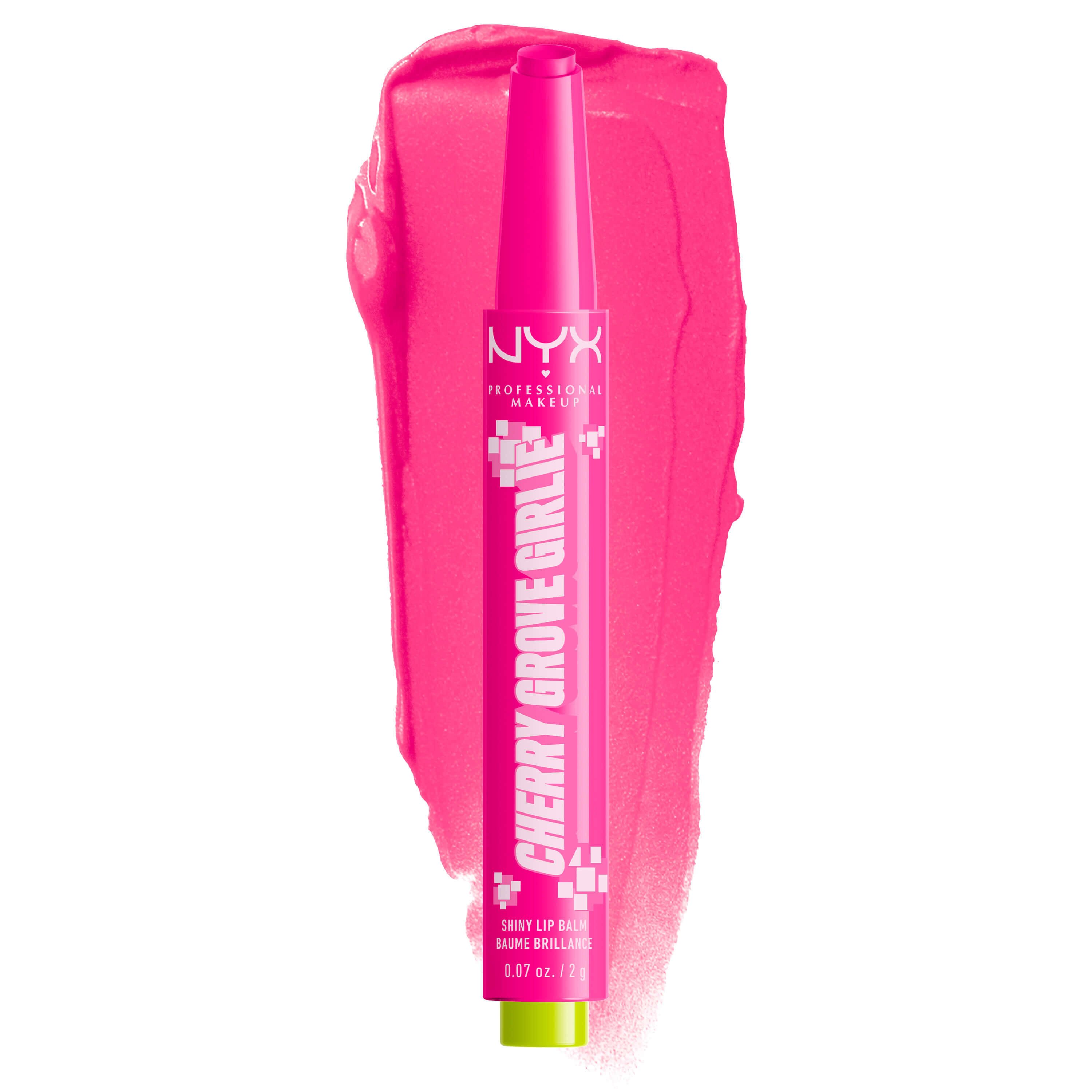 Nyx Professional Makeup Minecraft Movie Shiny Lip Balm Βάλσαμο Χειλιών Προσαρμόσιμης Έντασης Εμπνευσμένο από την Ταινία Minecraft 2g - Cherry Grove Girlie