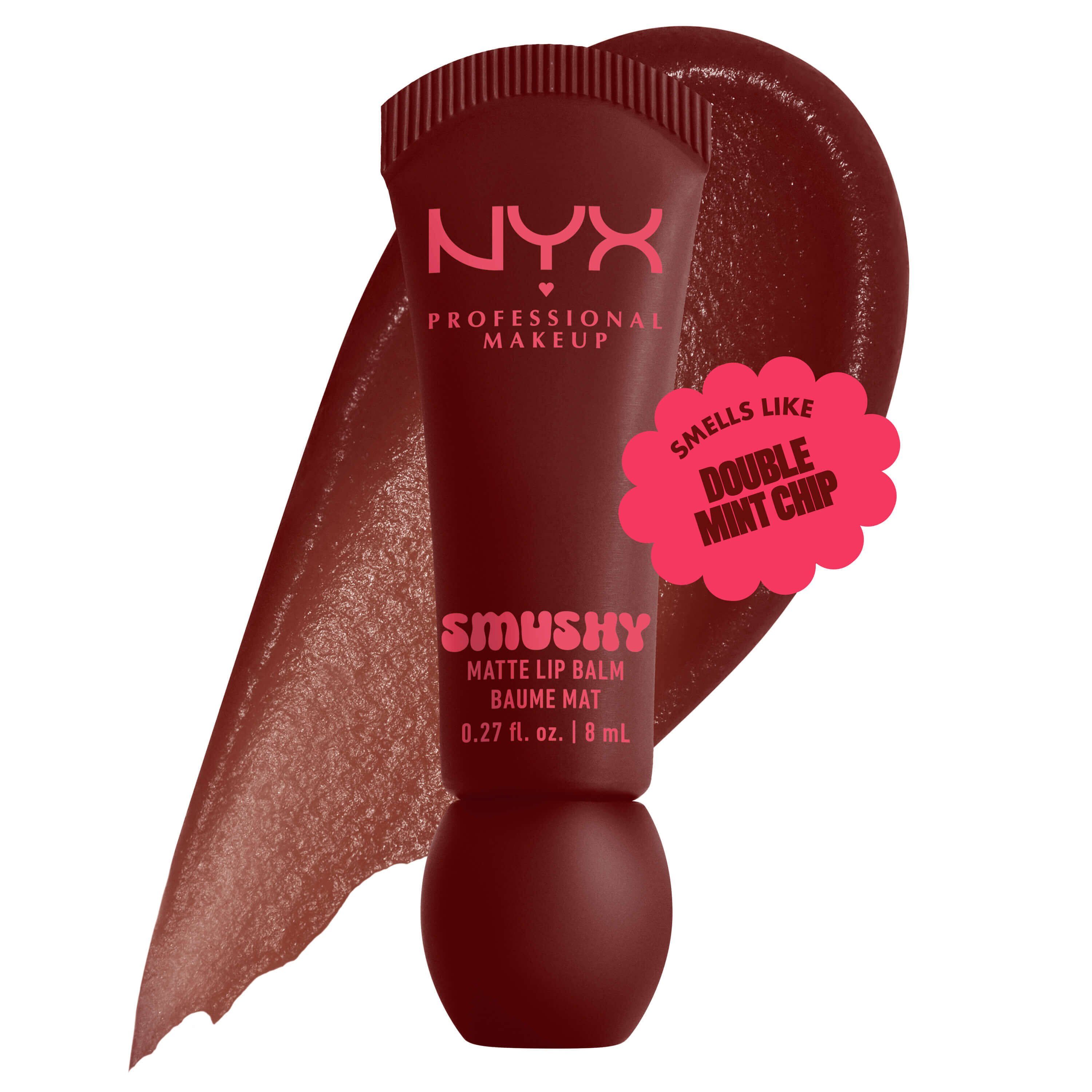 Nyx Professional Makeup Smushy Matte Lip Balm Βάλσαμο Χειλιών με Απαλό Ματ Χρώμα Εμπλουτισμένο με Πούδρα Ρυζιού Mochi & Κεραμίδια Ζάχαρης 8ml - 08 Smudge Fudge