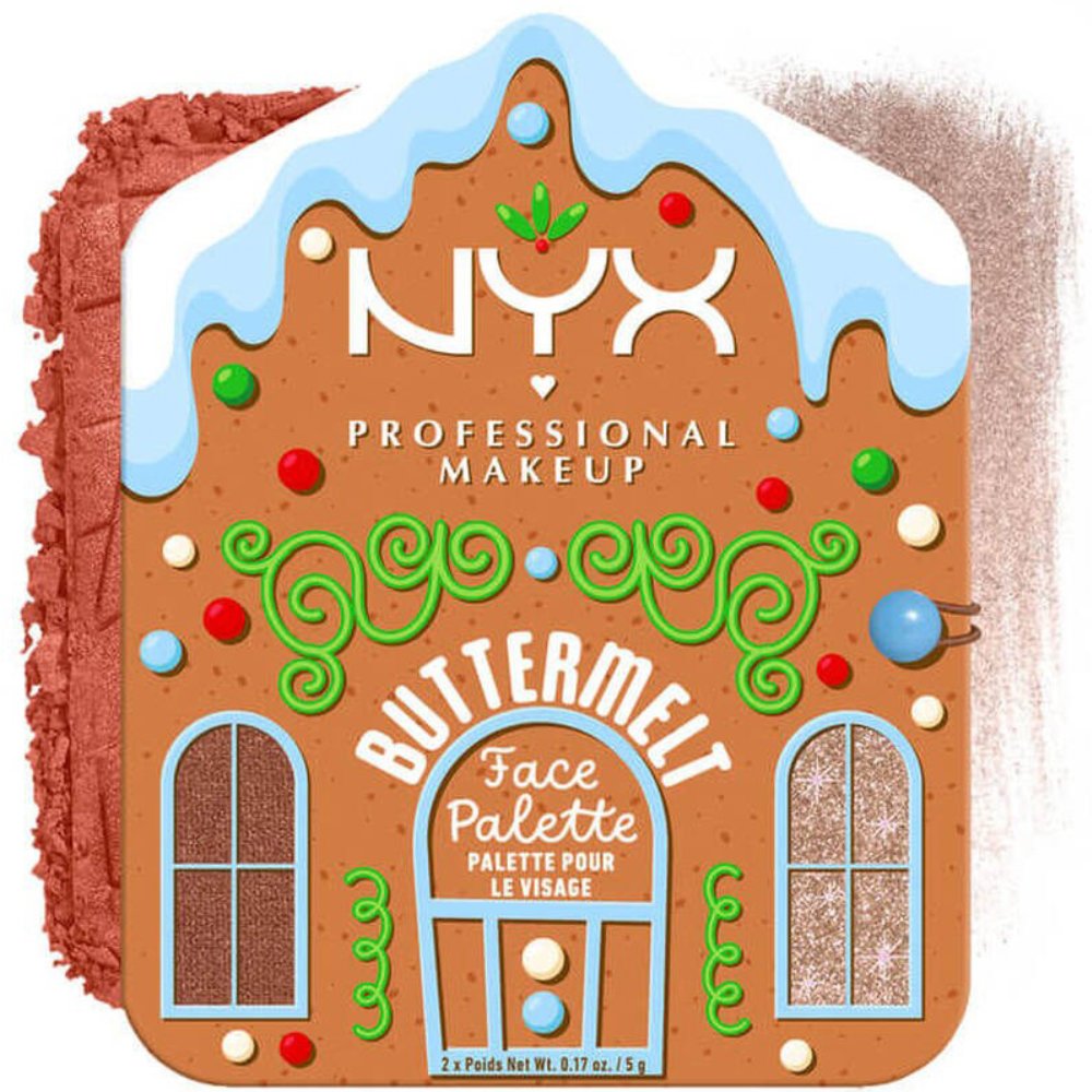 Nyx Professional Makeup Buttermelt Face Palete Παλέτα Ρουζ με 2 Αποχρώσεις για Ρόδινο Χρώμα & Φωτεινή Χρυσαφένια Λάμψη που Διαρκεί έως & 12 Ώρες 2 x 5g - Deep