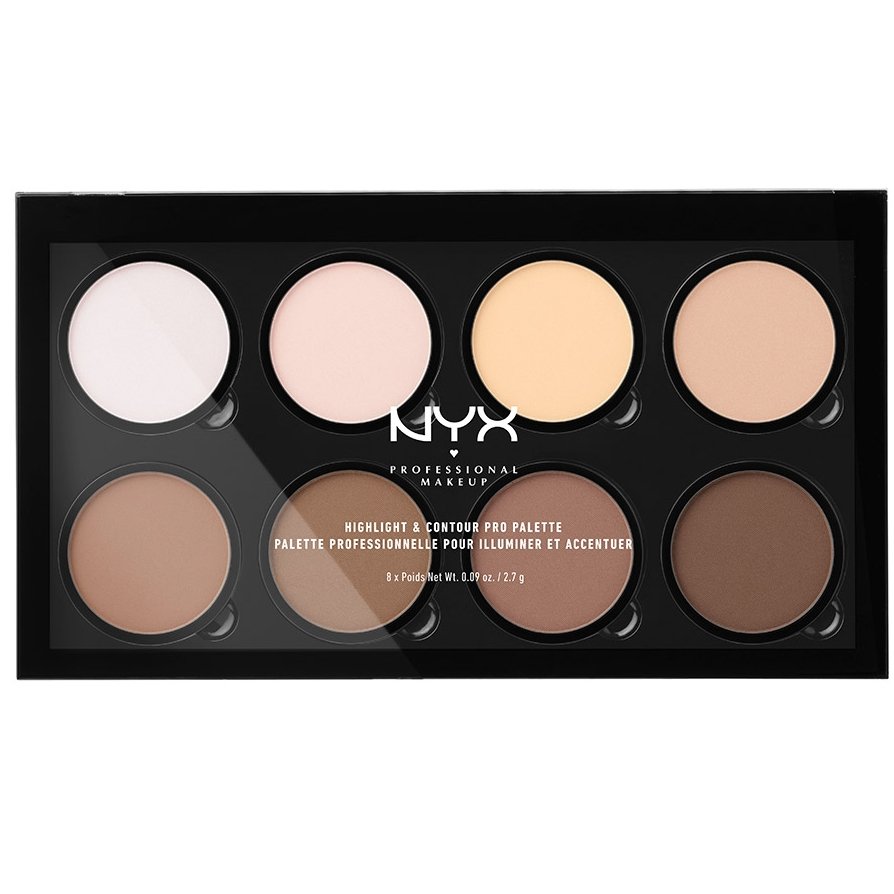 NYX Professional Makeup Highlight & Contour Pro Palette Παλέτα Μακιγιάζ 8 Αποχρώσεων 1 Τεμάχιο