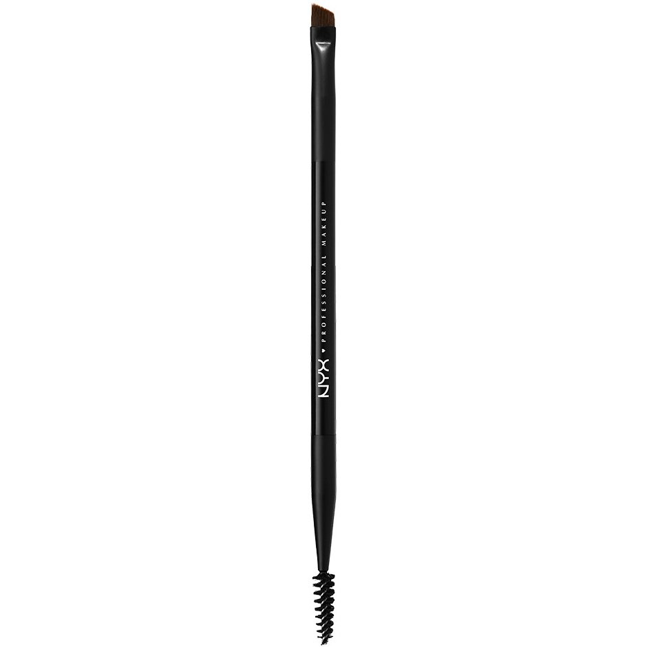 Nyx Professional Makeup Dual Brow Brush Διπλό Πινέλο Φρυδιών που Διαθέτει Ένα Πινελάκι & Ένα Βουρτσάκι για Ανάμειξη 1 Τεμάχιο