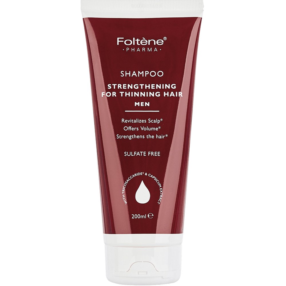 Foltene Pharma Foltene Pharma Strengthening for Thinning Hair Shampoo for Men Ανδρικό Δυναμωτικό Σαμπουάν που Προσφέρει Ενέργεια & Ζωντάνια στα Λεπτά, Εύθραυστα & Αδύναμα με Τάση για Τριχόπτωση Μαλλιά 200ml