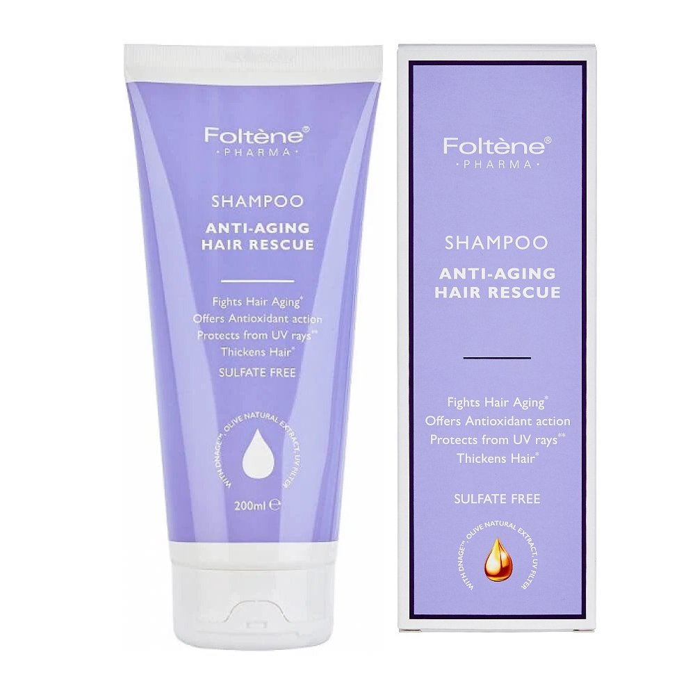 Foltene Pharma Anti-Aging Hair Rescue Shampoo Σαμπουάν Ειδικά Σχεδιασμένο για την Αναζωογόνηση και Ενδυνάμωση των Μαλλιών 200ml