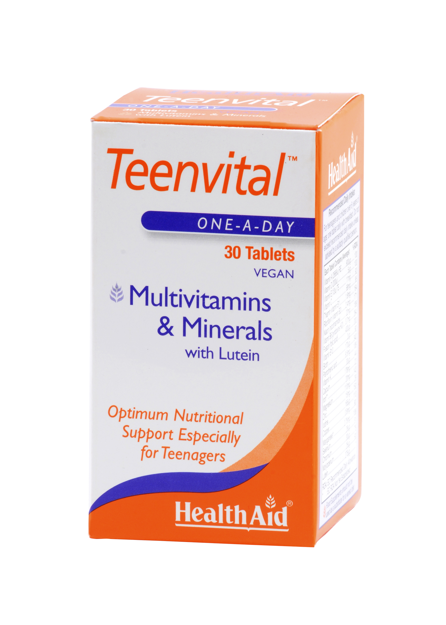 Health Aid Teenvital Tablets Καλύπτει Τις Ειδικές Απαιτήσεις Των Εφήβων 30tabs (Ages 12-16)