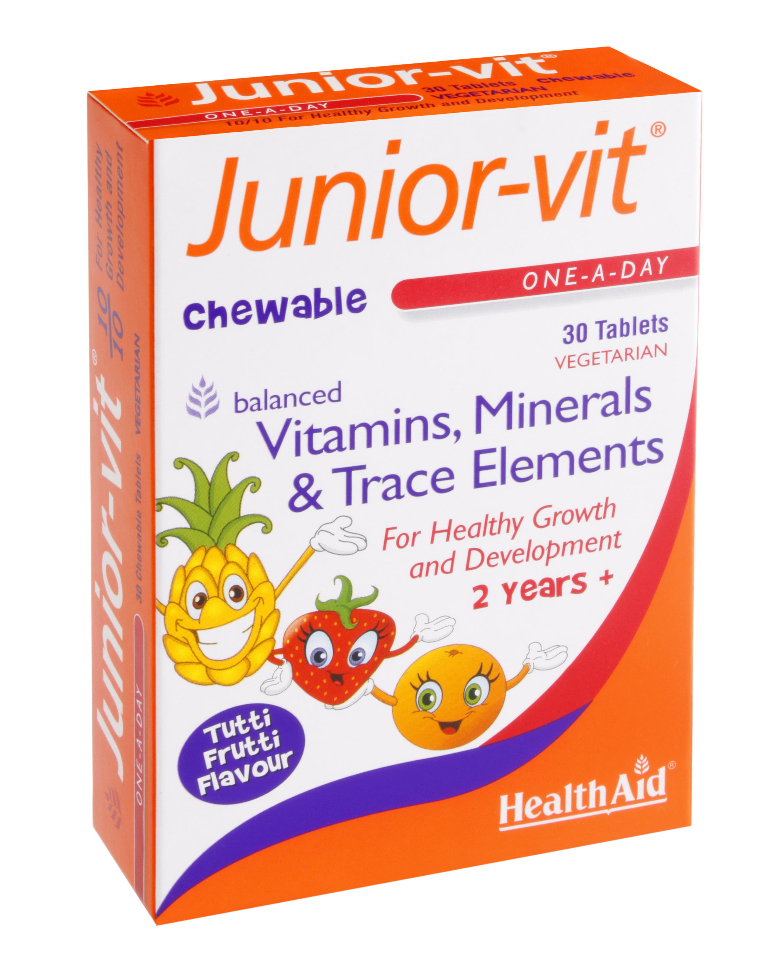 Health Aid Junior Vit Ισορροπημένη Πολυβιταμινούχος Σύνθεση Ειδική Για Παιδιά 30tabs