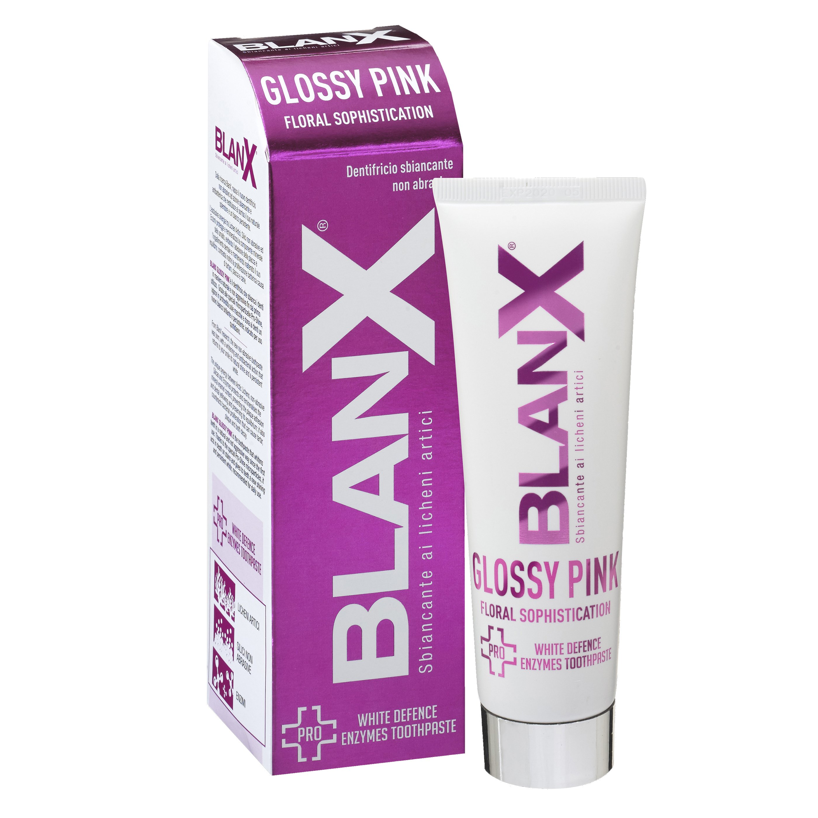 BlanX Glossy Pink White Defence Enzymes Toothpaste Οδοντόκρεμα με Λευκαντική & Αντιβακτηριδιακή Δράση 75ml