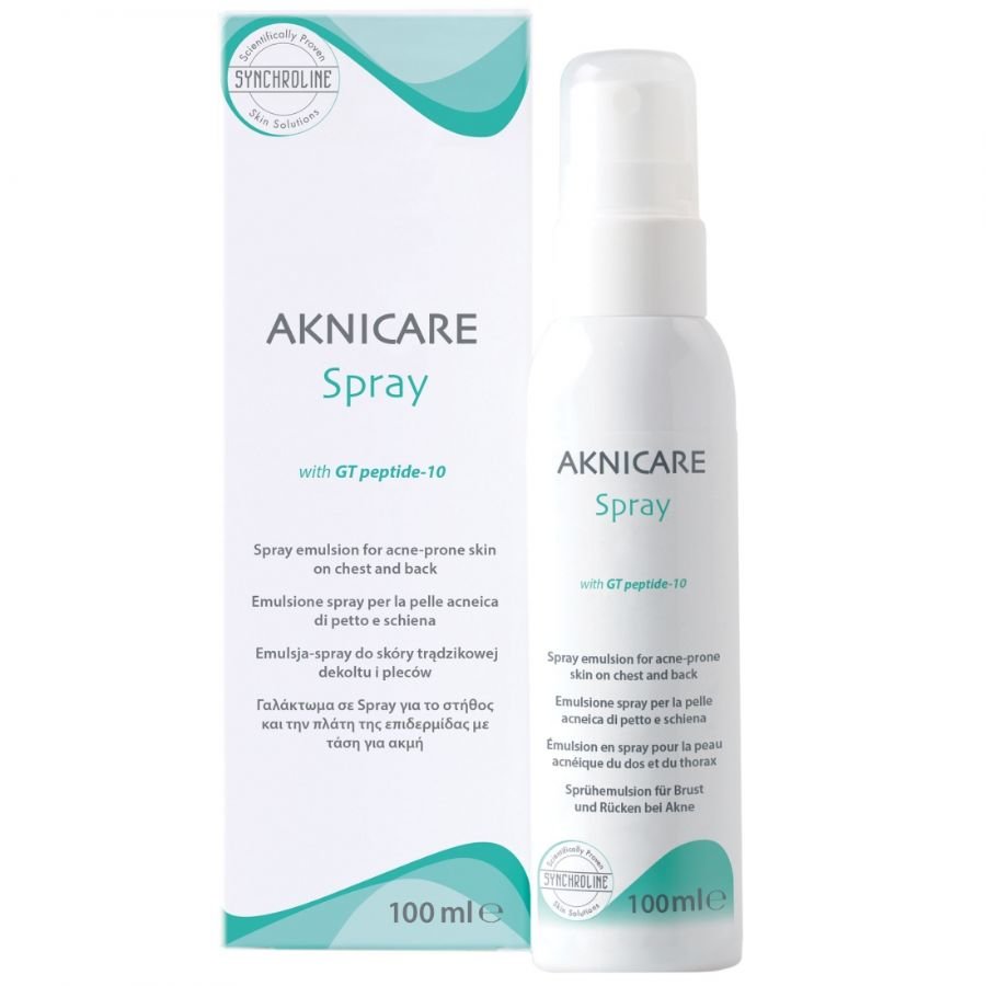 Synchroline Aknicare Spray Emulsion Γαλάκτωμα για Στήθος & Πλάτη, για Επιδερμίδες με Τάση Ακμής 100ml