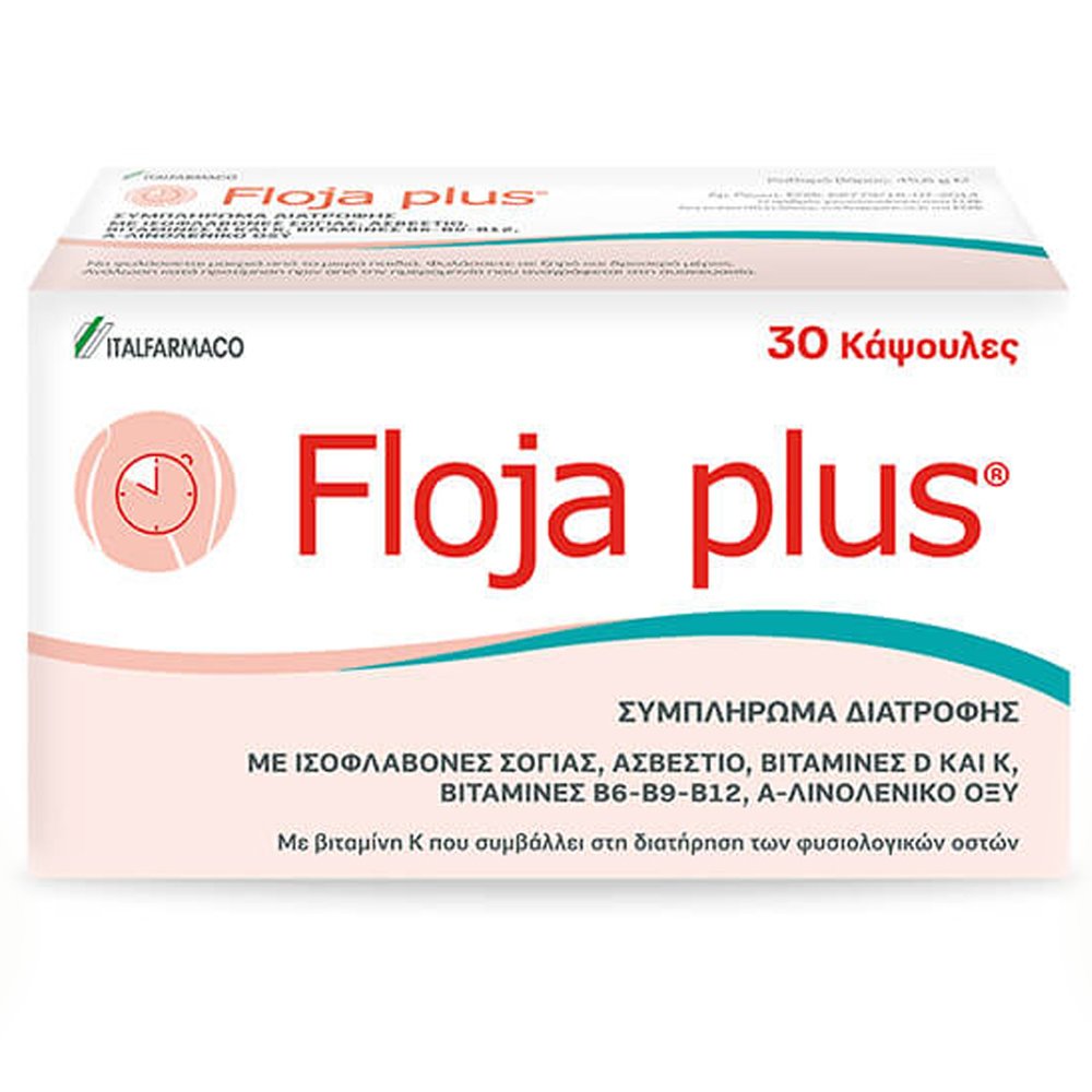 Bulk Floja Plus Συμπλήρωμα Διατροφής για Γυναίκες στην Εμμηνόπαυση 30caps